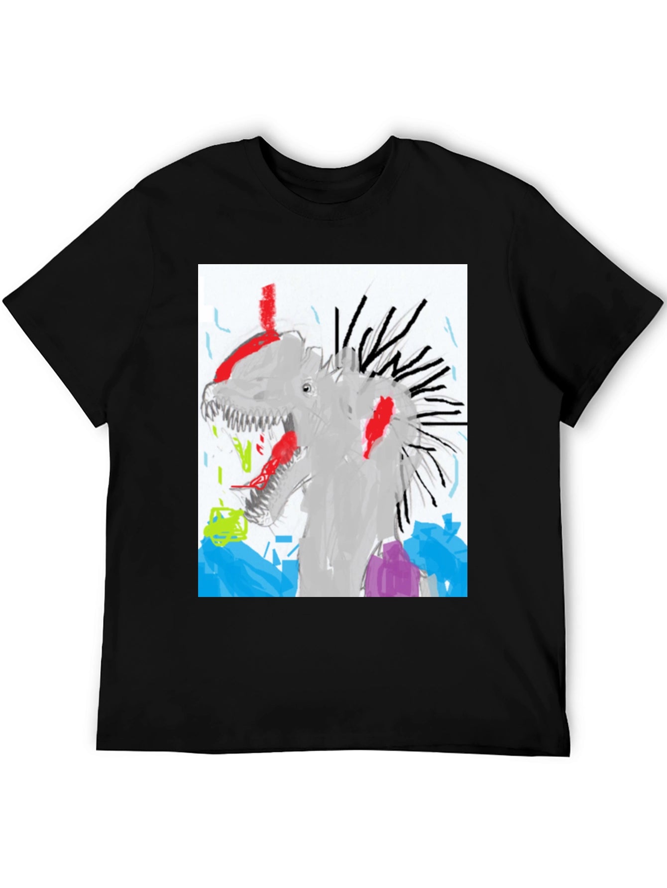 Dino Graphic T-Shirt - Unique Artistic Design