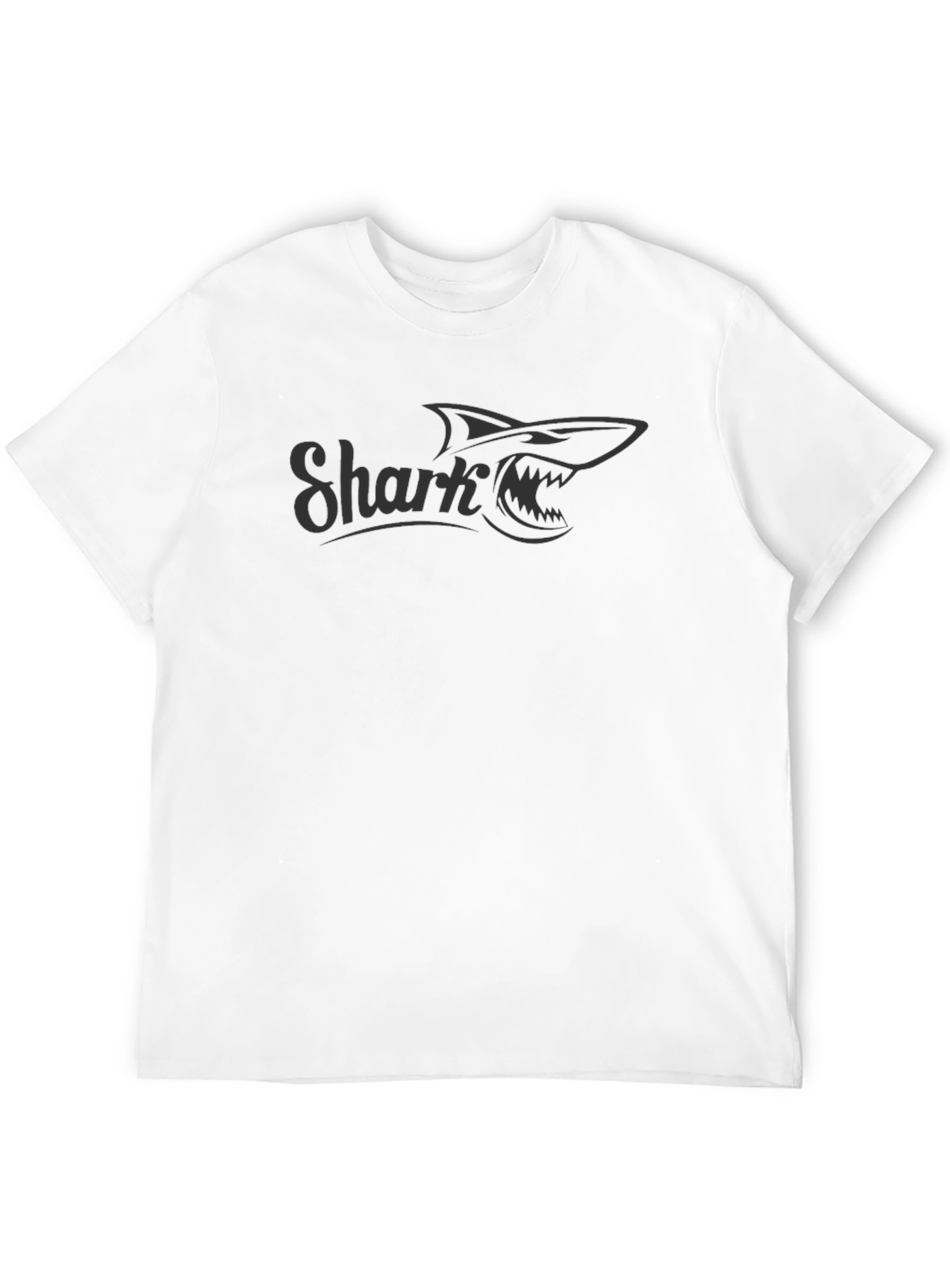 Shark Graphic Print Mens Crew Neck T-Shirt