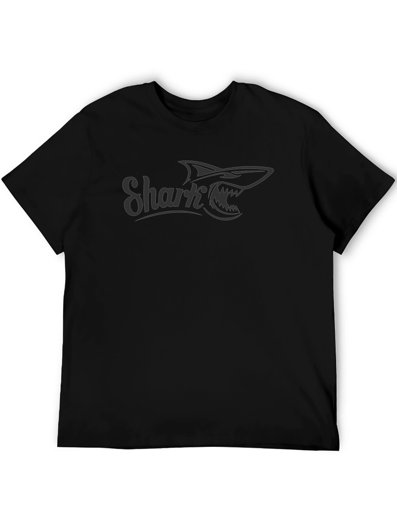 Shark Graphic Print Mens Crew Neck T-Shirt