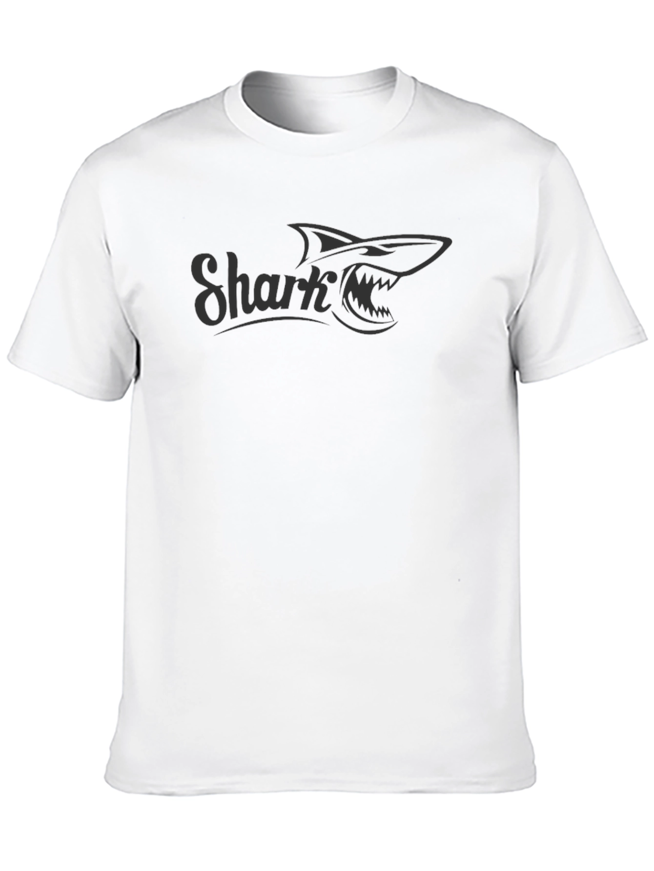Shark Graphic Print Mens Crew Neck T-Shirt