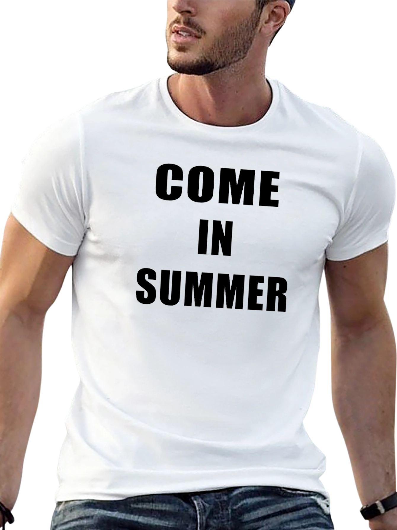 Come in Summer T-Shirt - Black Casual Tee