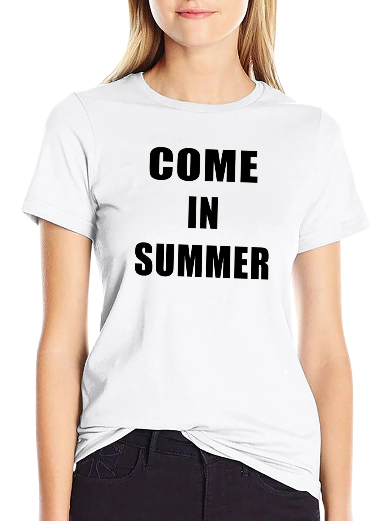 Come in Summer T-Shirt - Black Casual Tee