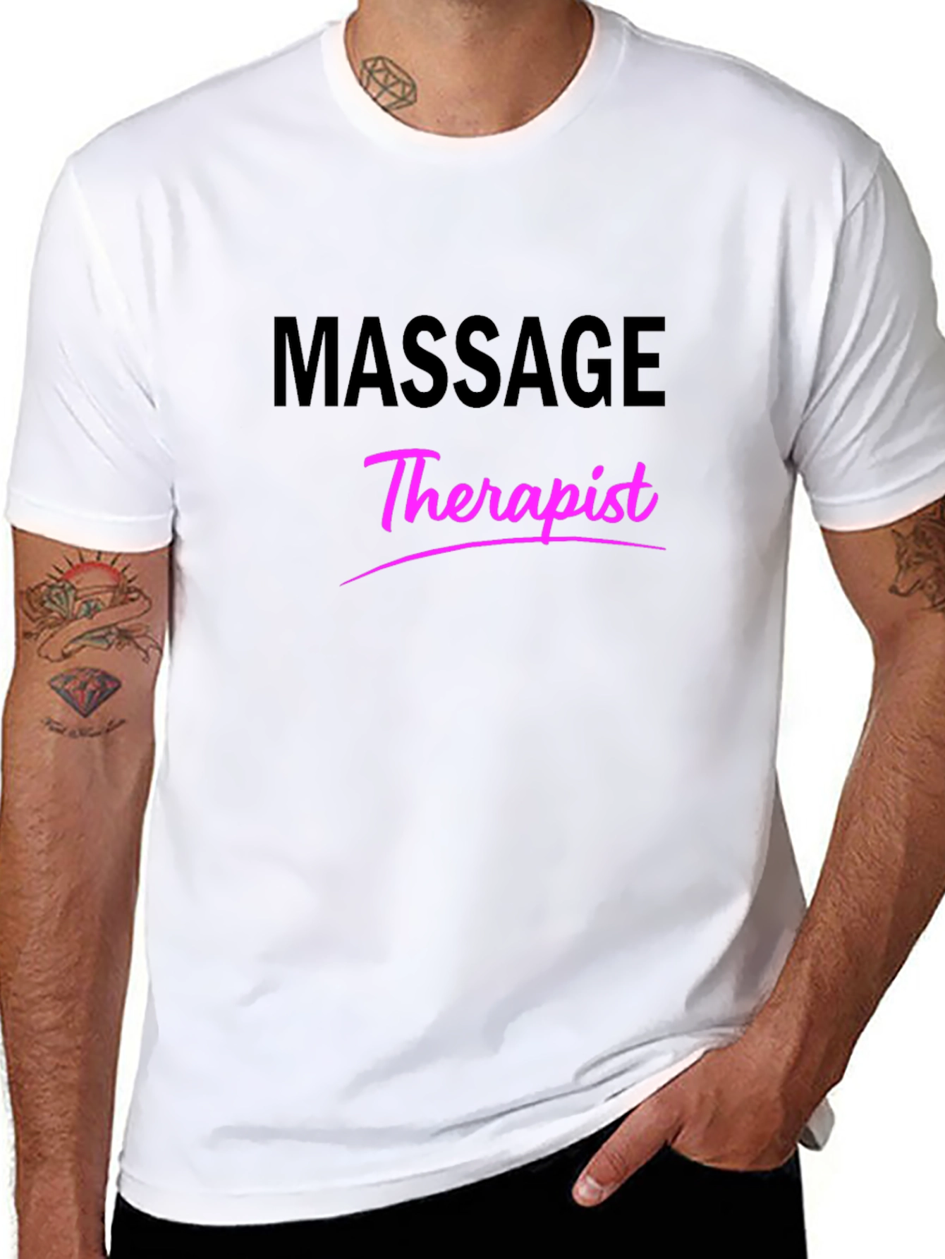 Massage Therapist T-Shirt - Black Graphic Tee