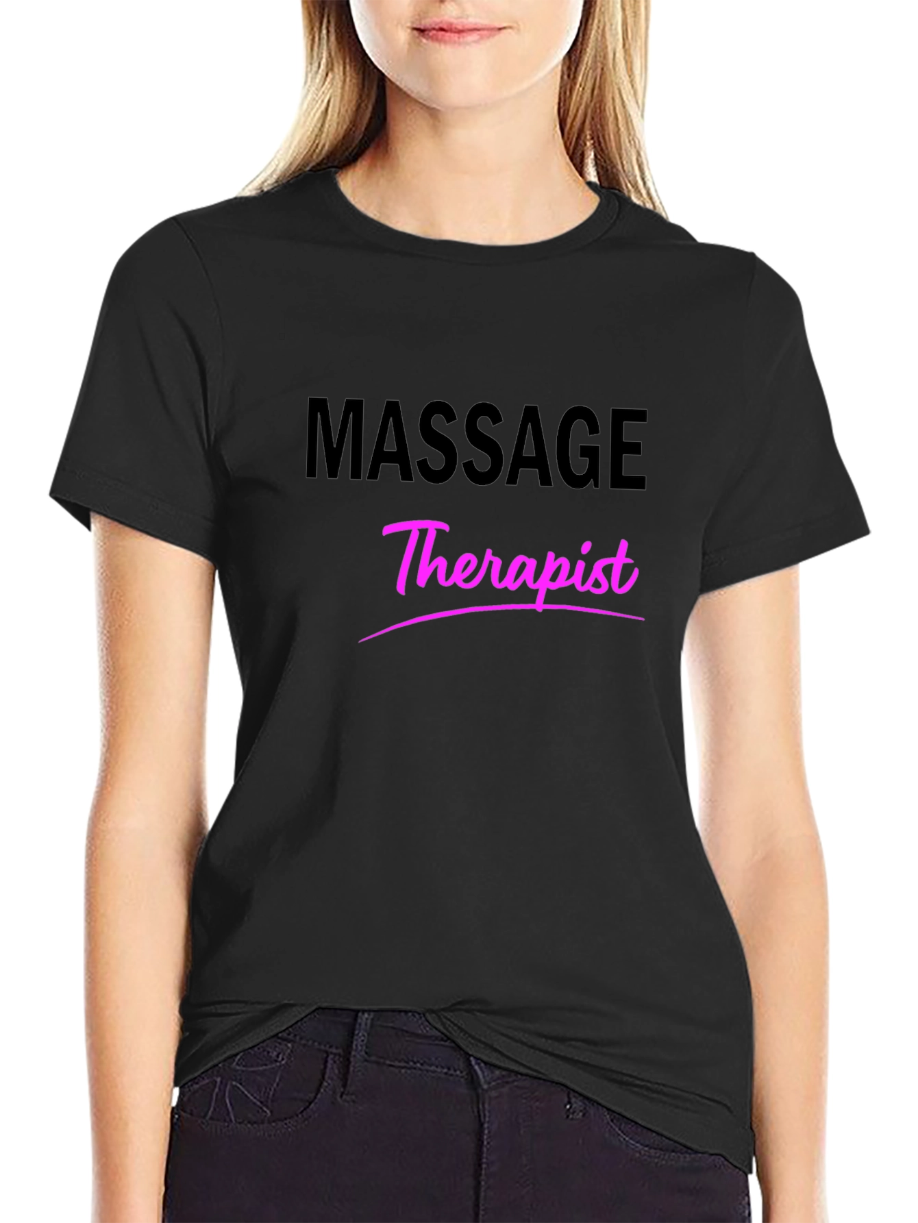 Massage Therapist T-Shirt - Black Graphic Tee