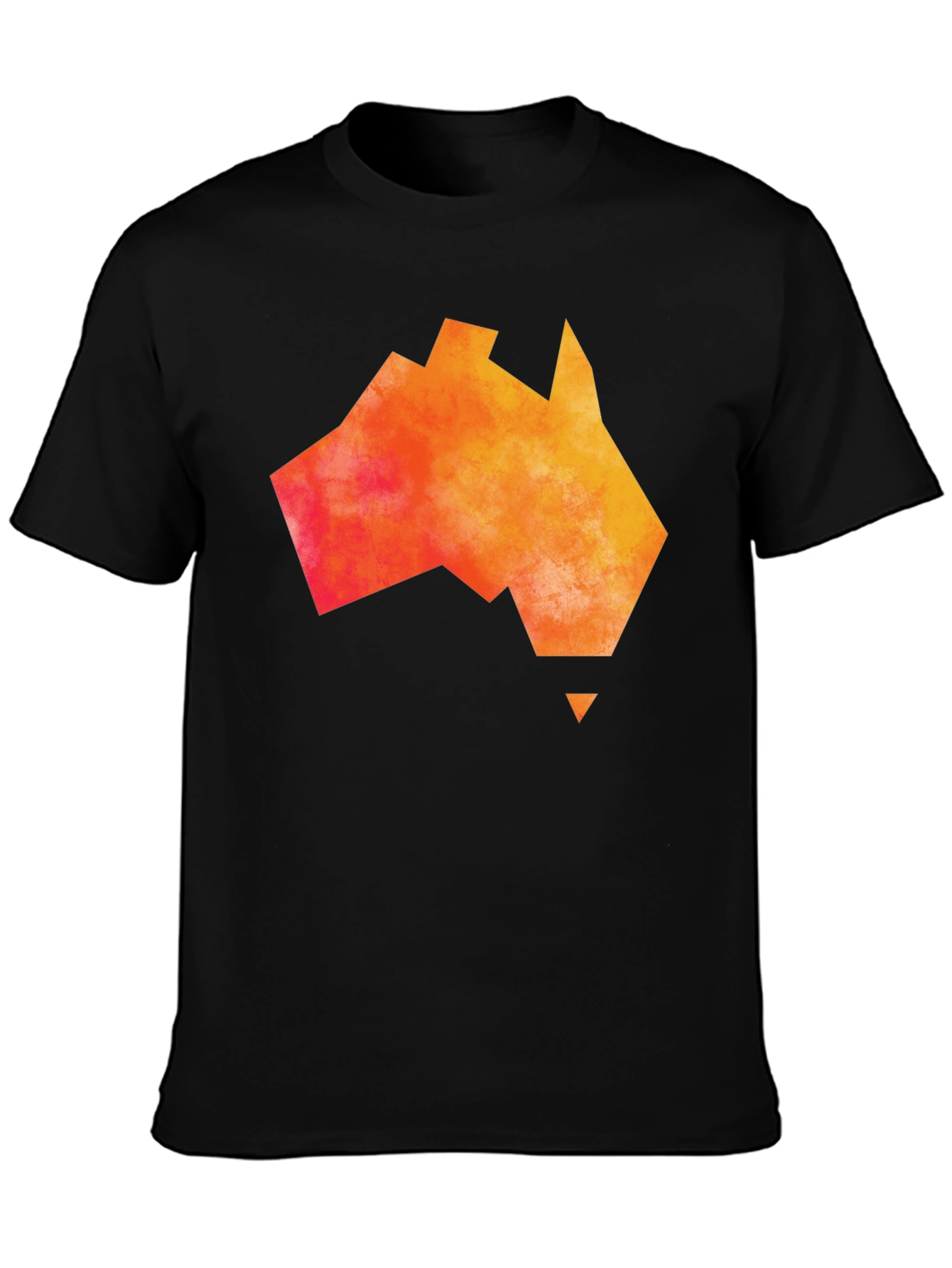 Australia Map T-Shirt - Abstract Orange Graphic Tee