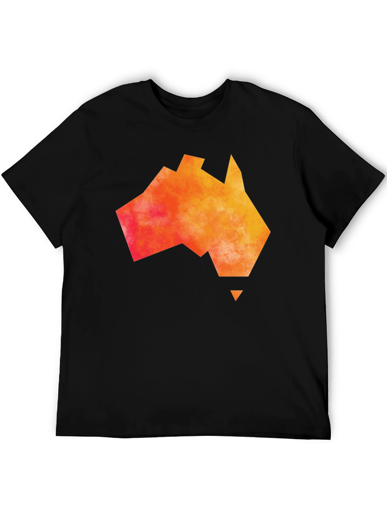 Australia Map T-Shirt - Abstract Orange Graphic Tee