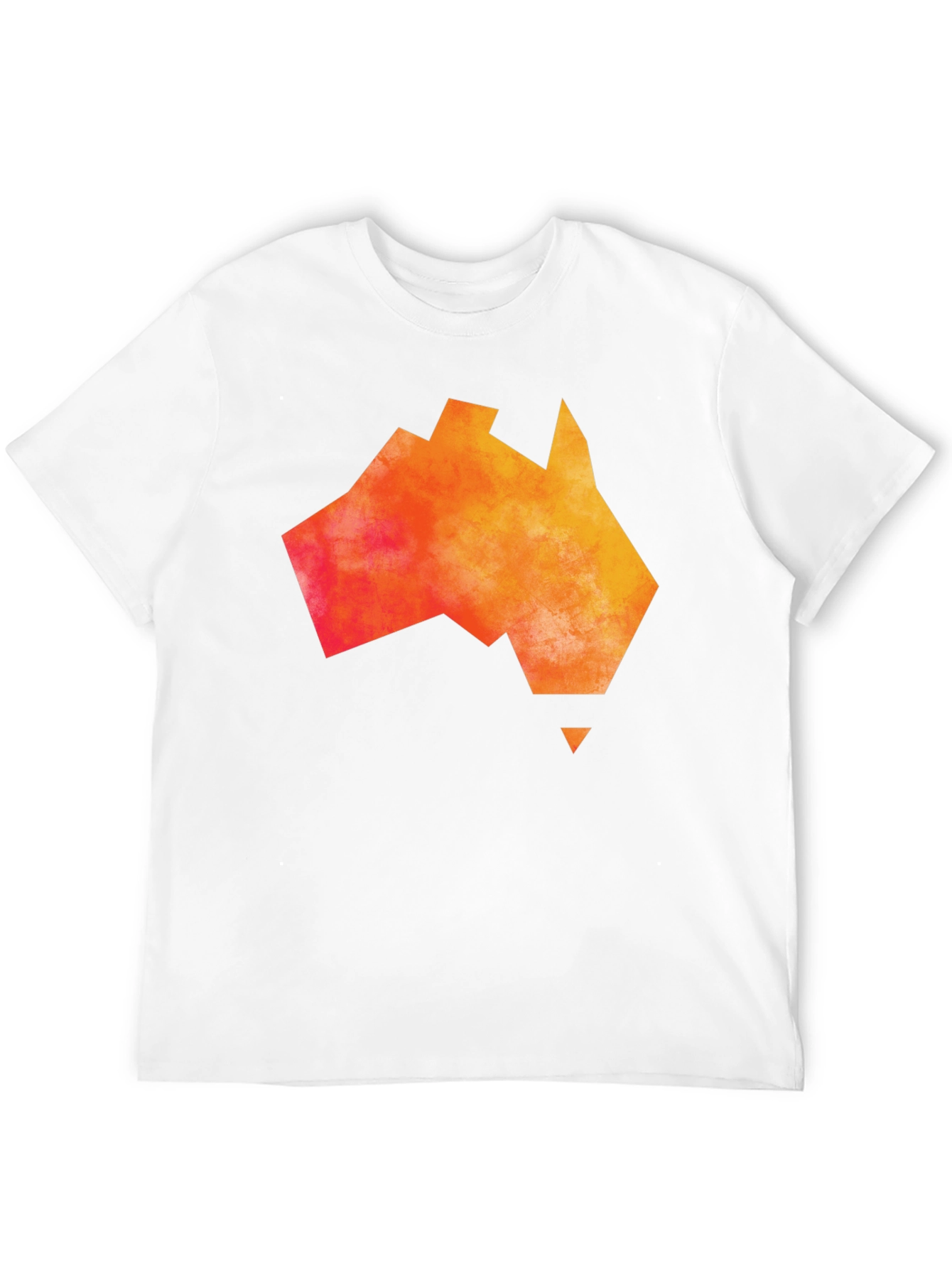 Australia Map T-Shirt - Abstract Orange Graphic Tee