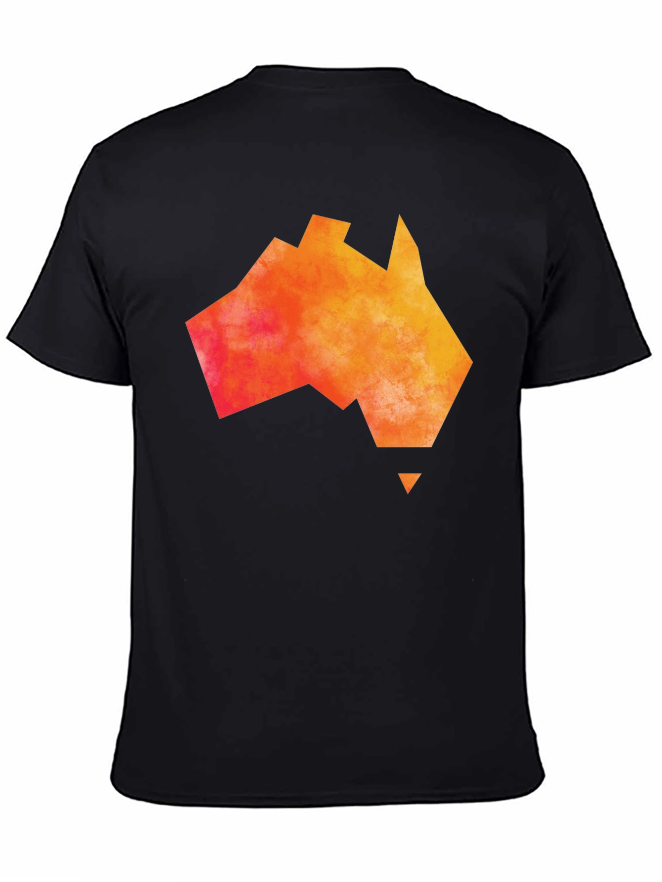 Australia Map T-Shirt - Abstract Orange Graphic Tee