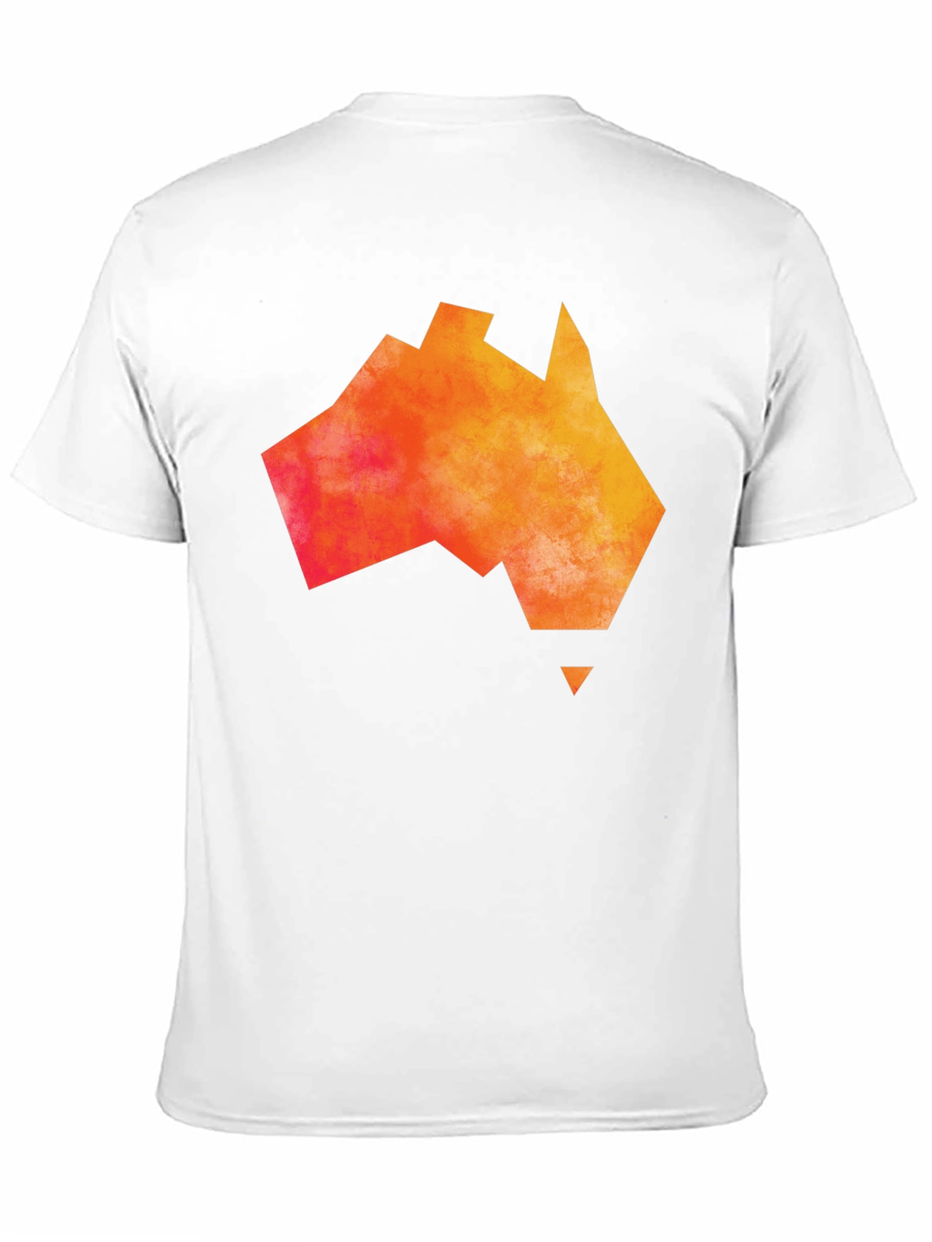 Australia Map T-Shirt - Abstract Orange Graphic Tee