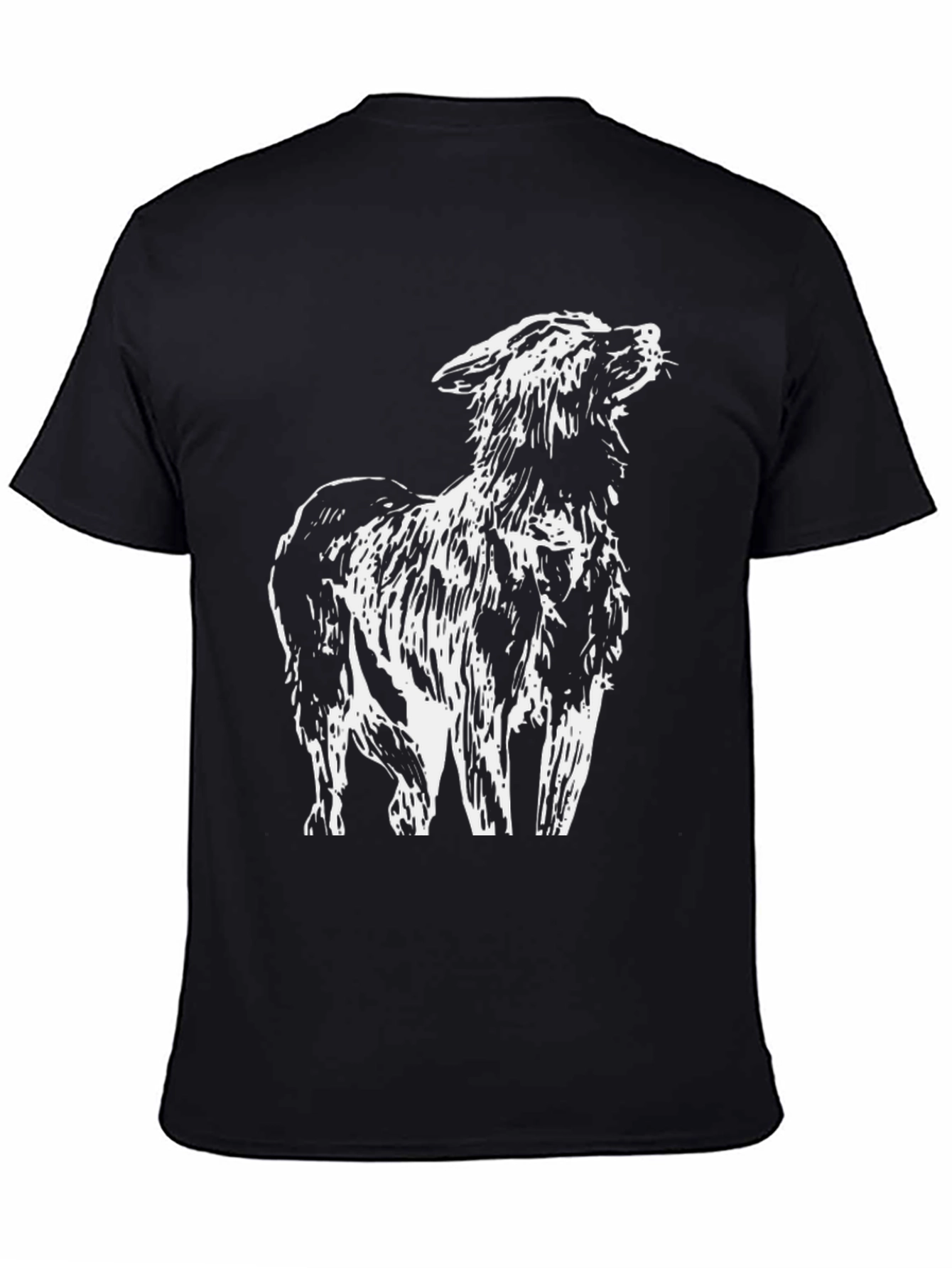 Unique Animal Design Black T-Shirt for Casual Wear