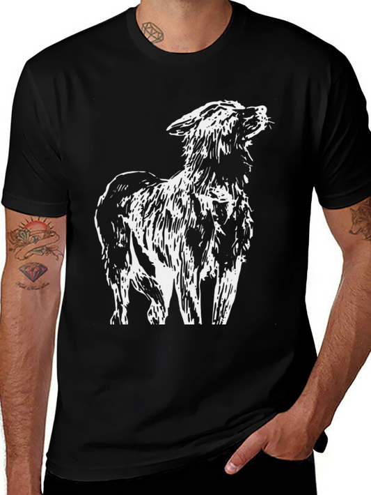 Unique Animal Design Black T-Shirt for Casual Wear