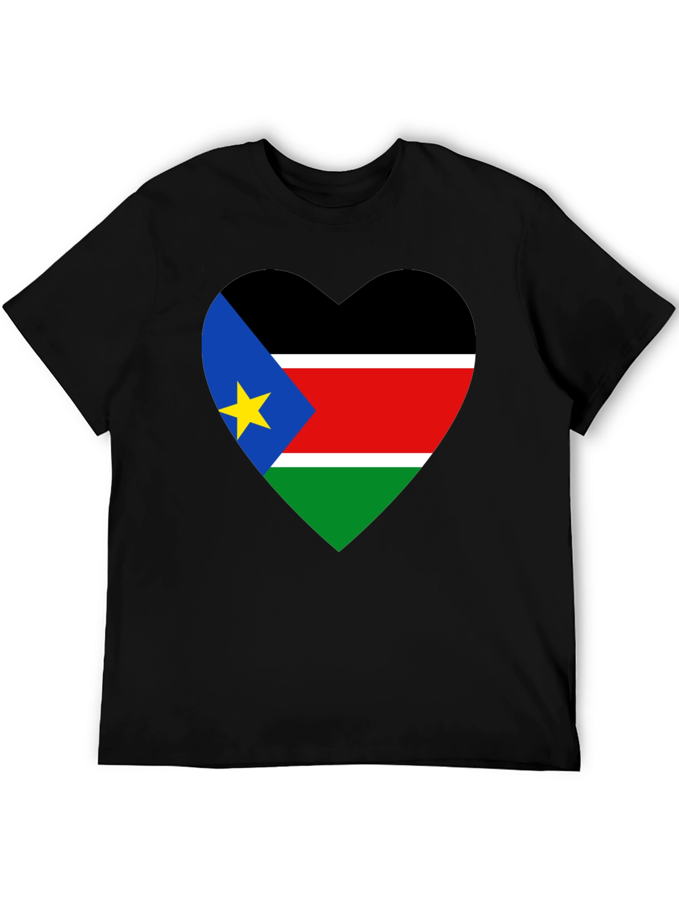 South Sudan Flag Heart T-Shirt
