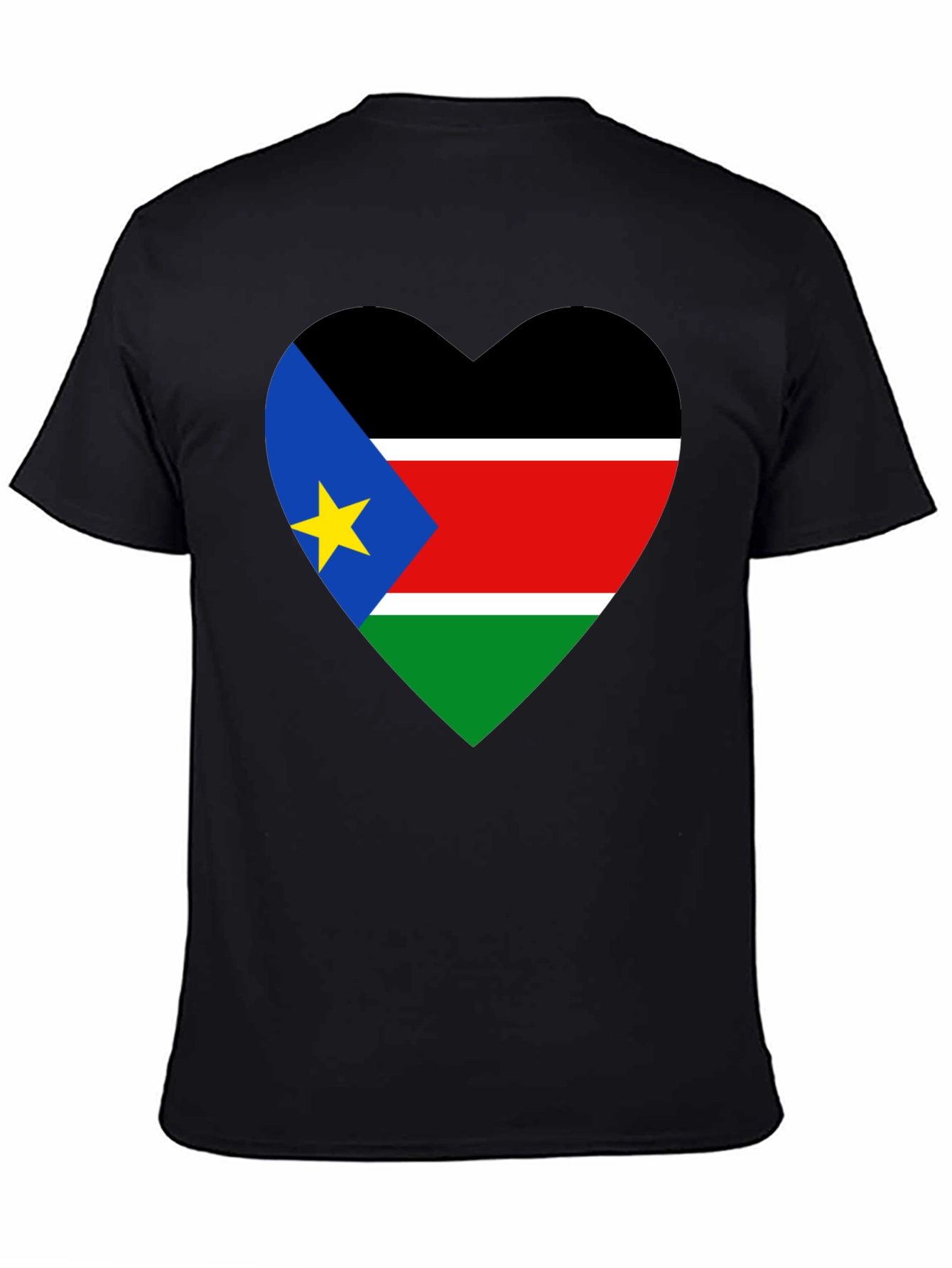 South Sudan Flag Heart T-Shirt