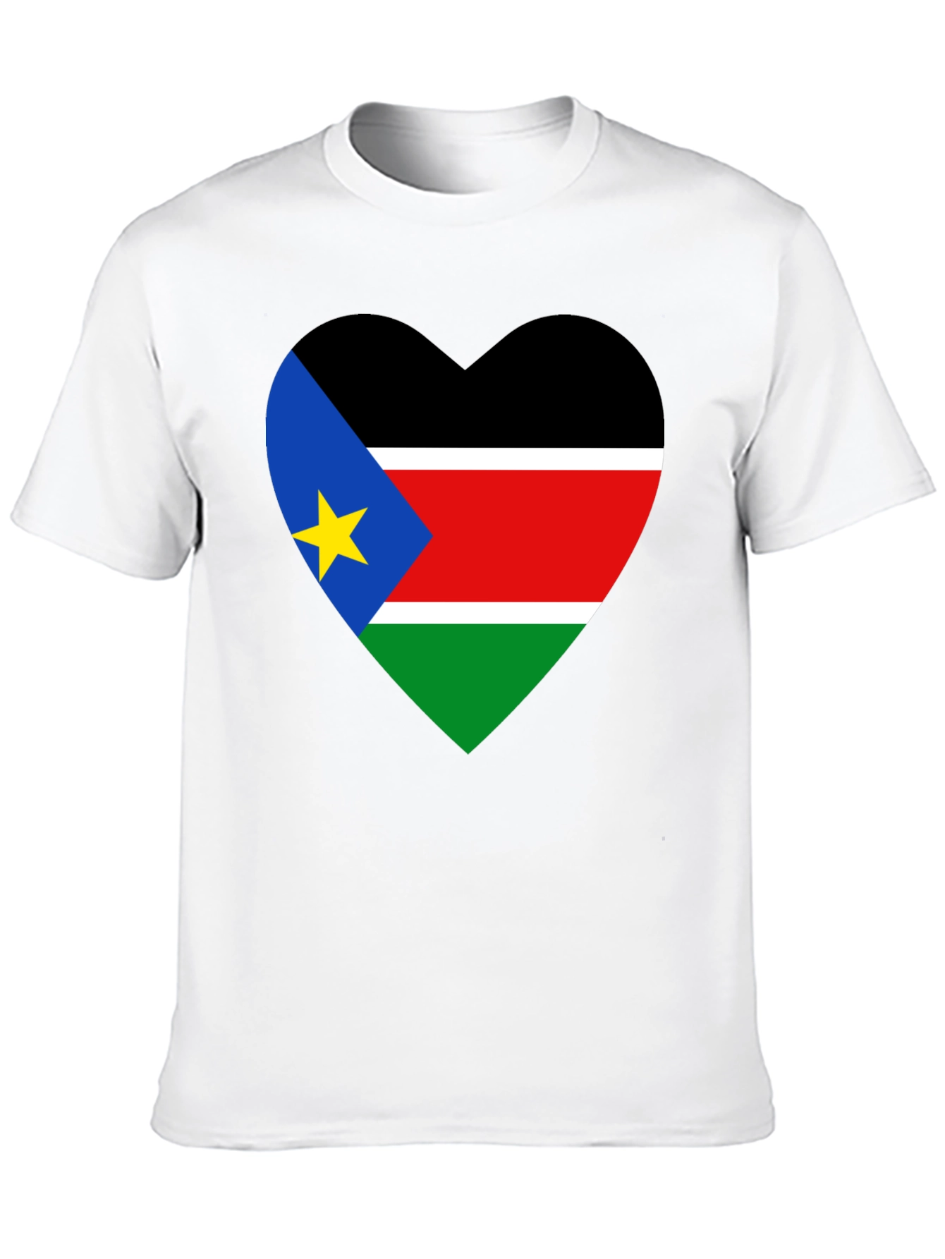 South Sudan Flag Heart T-Shirt