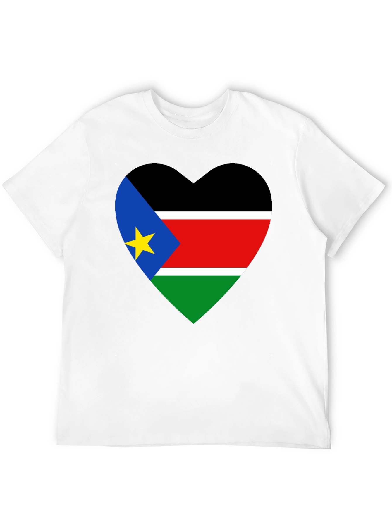 South Sudan Flag Heart T-Shirt