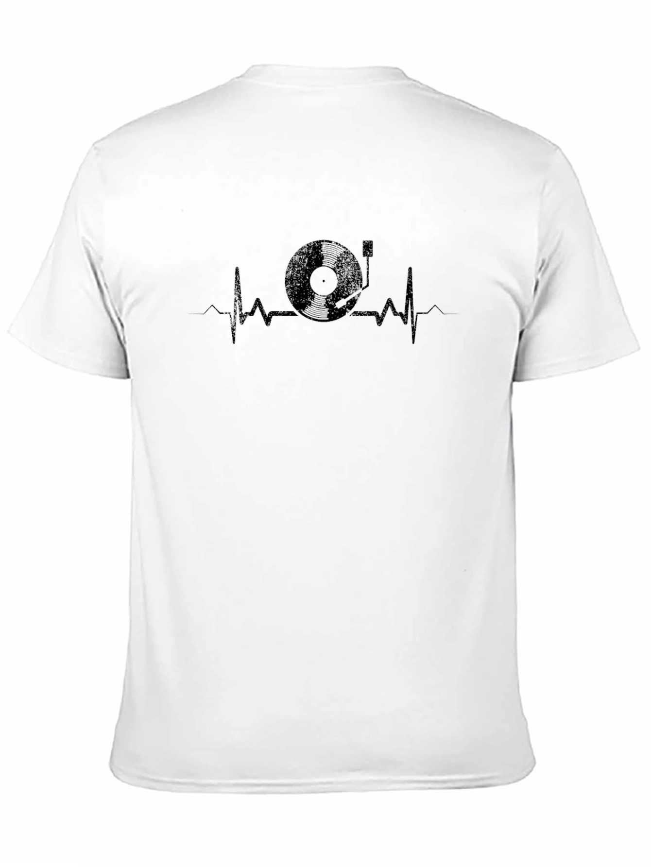 Vinyl Record Heartbeat Graphic T-Shirt