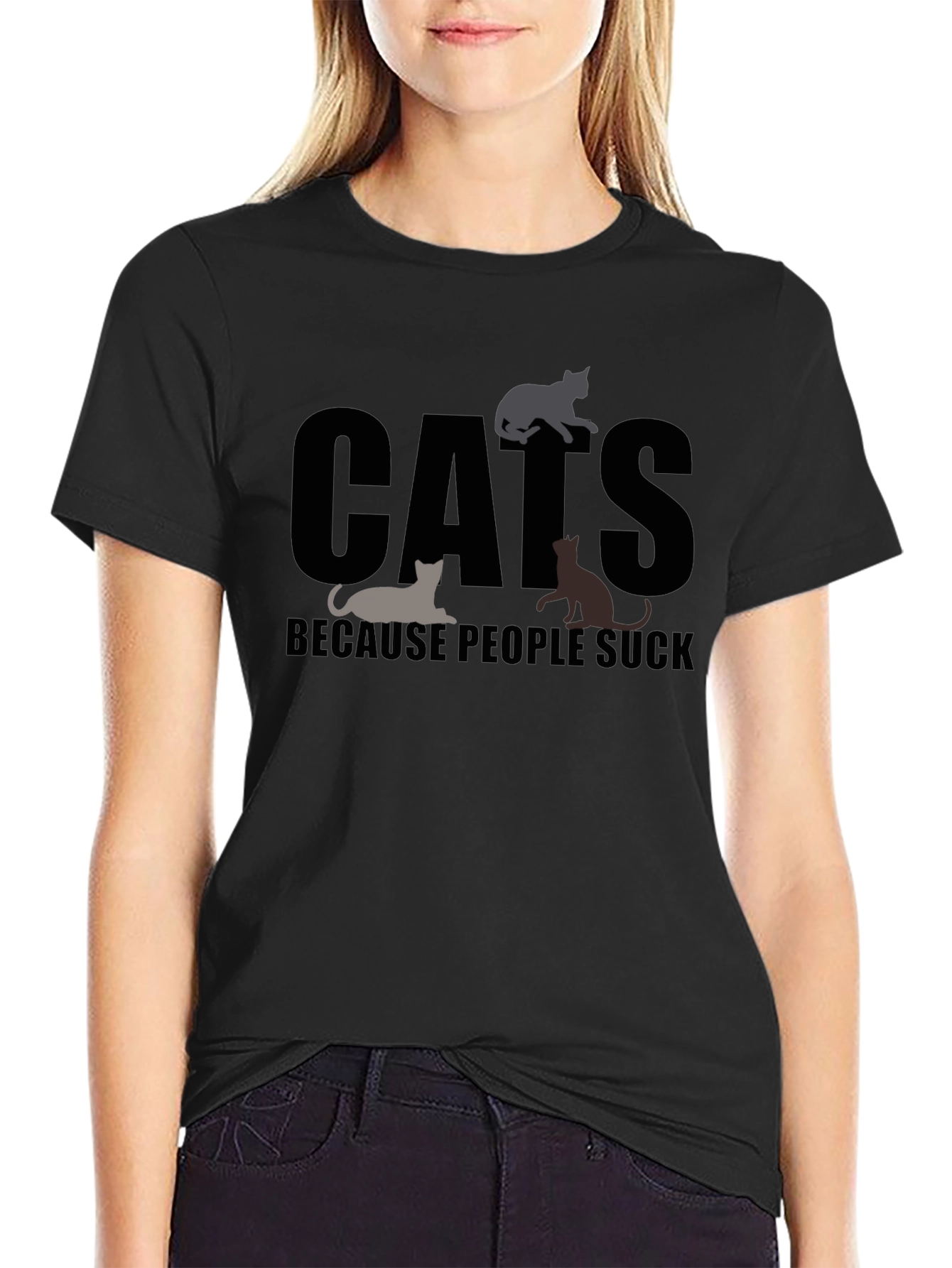 Cats Because People Suck T-Shirt