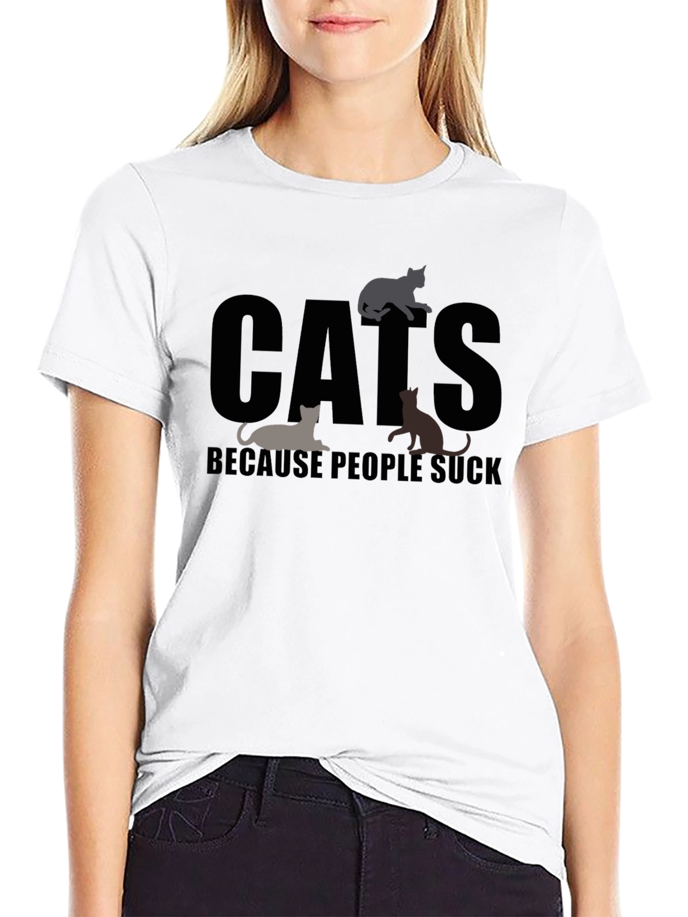 Cats Because People Suck T-Shirt