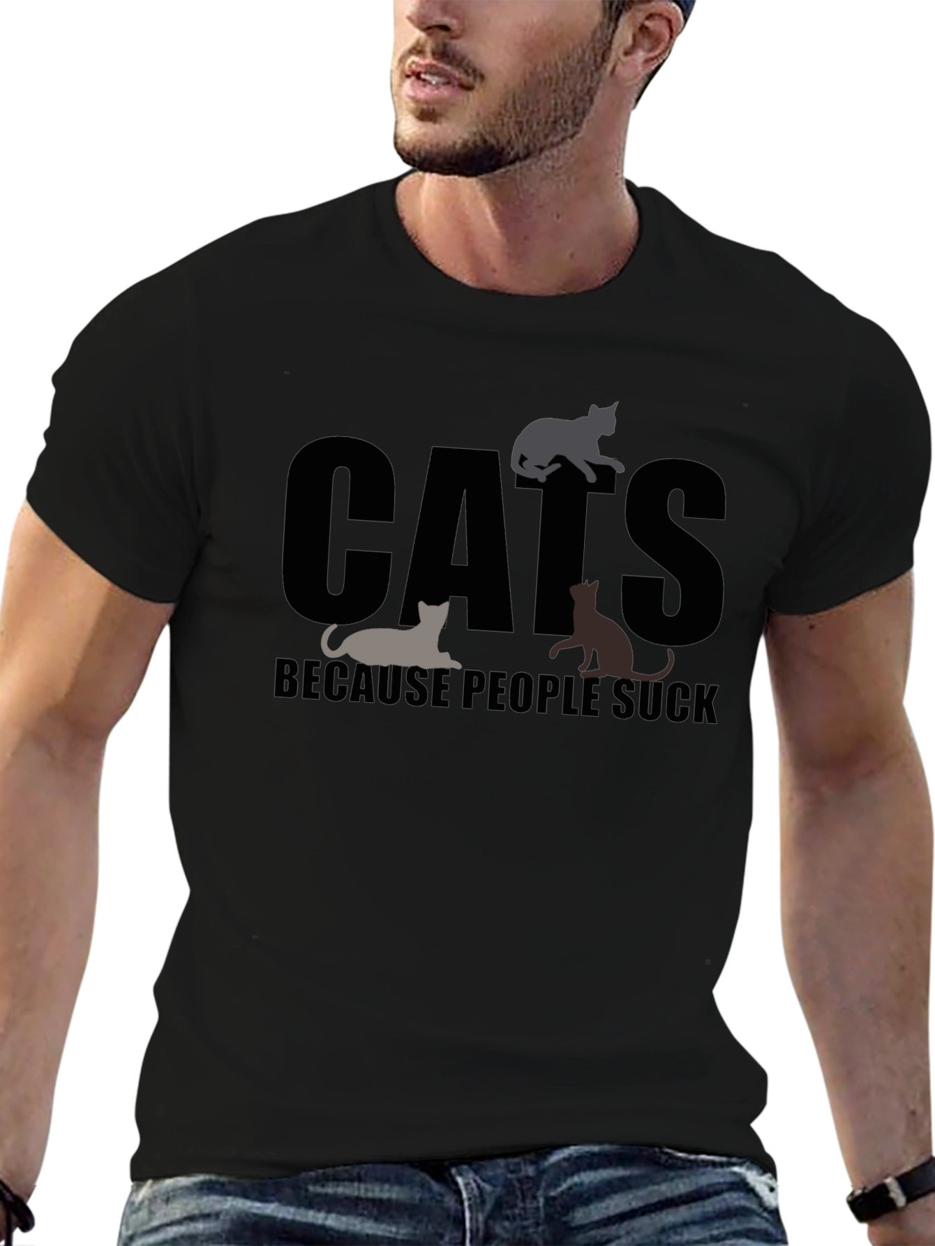 Cats Because People Suck T-Shirt
