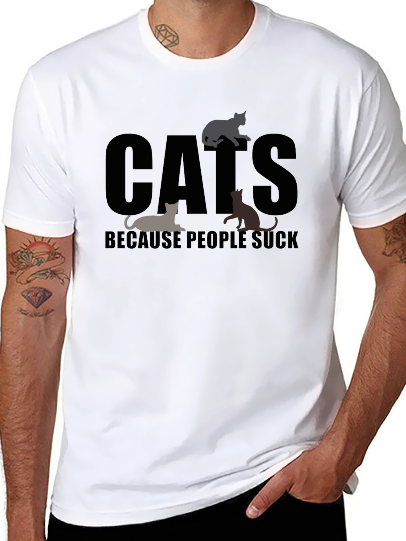 Cats Because People Suck T-Shirt