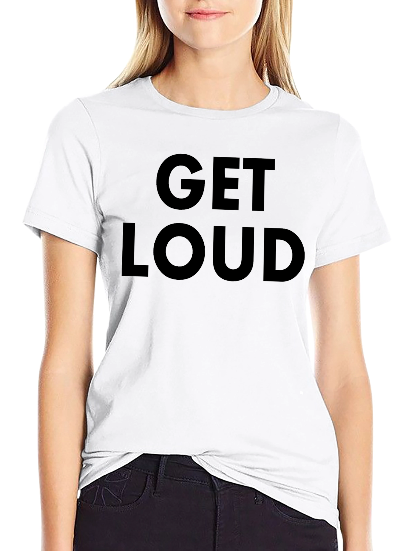 Get Loud Graphic Tee - Black Cotton T-Shirt