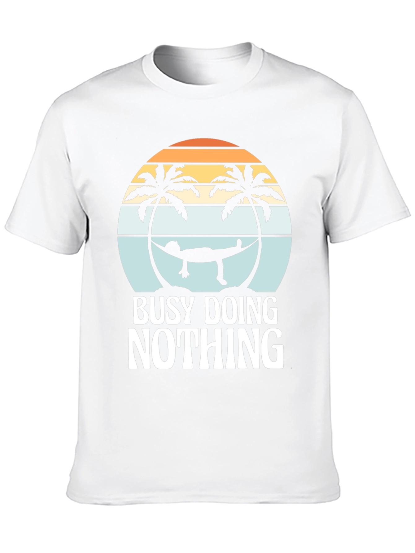Busy Doing Nothing Graphic Tee - Relaxing Hammock Design