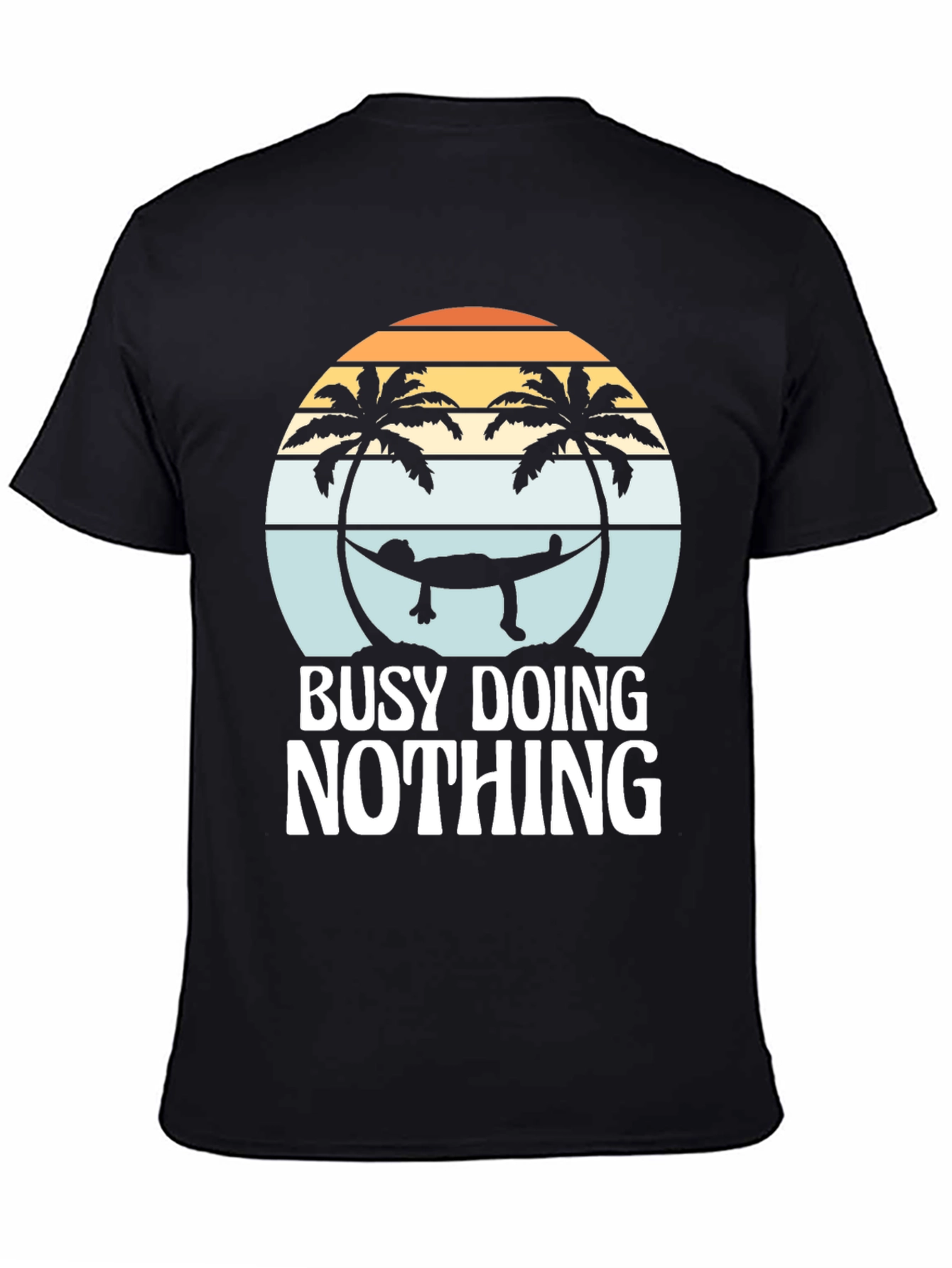 Busy Doing Nothing Graphic Tee - Relaxing Hammock Design