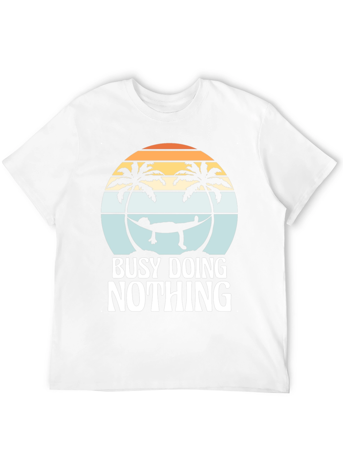 Busy Doing Nothing Graphic Tee - Relaxing Hammock Design