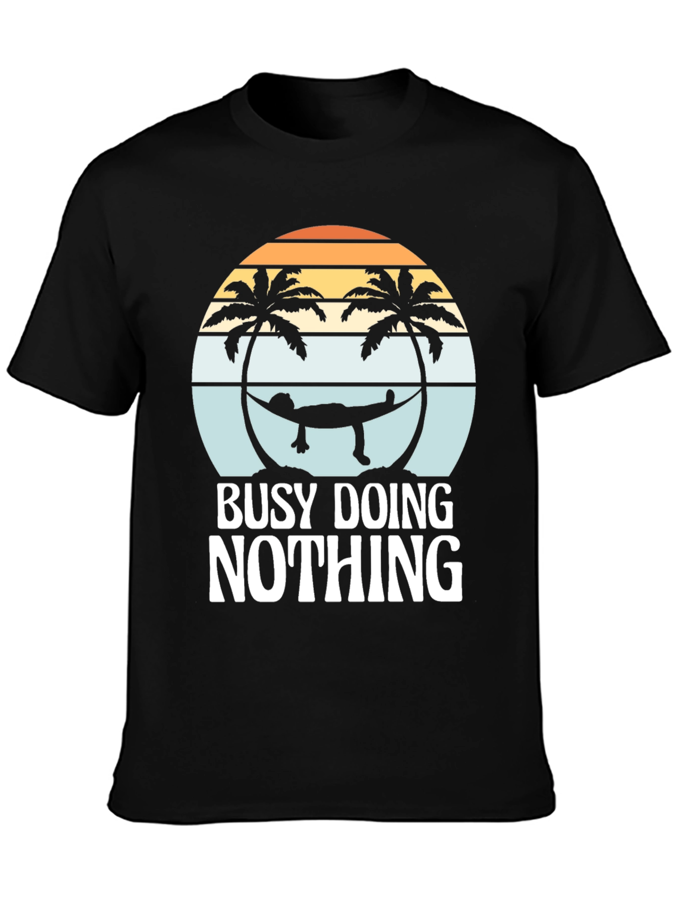 Busy Doing Nothing Graphic Tee - Relaxing Hammock Design