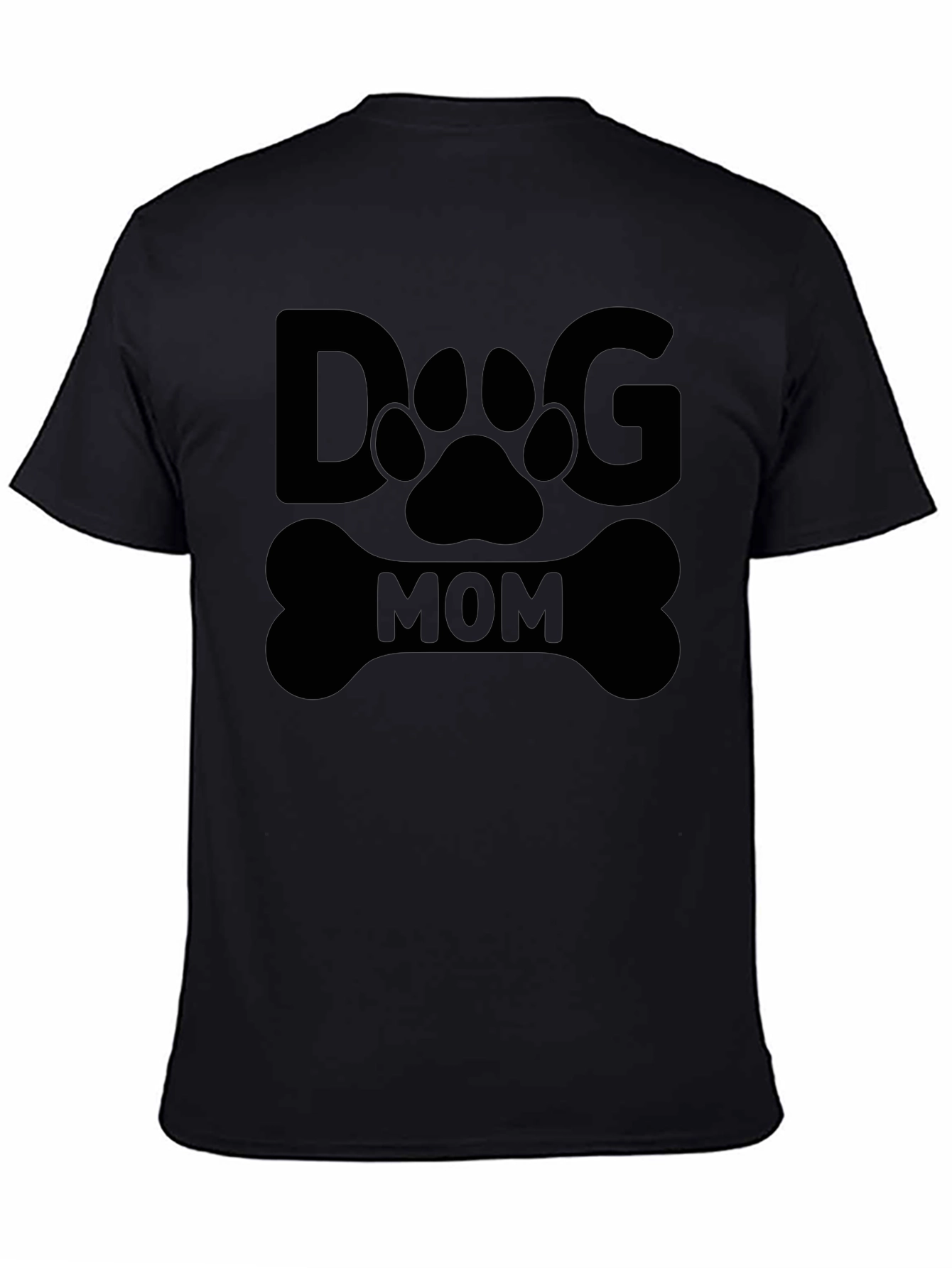 Dog Mom Graphic Tee - Black