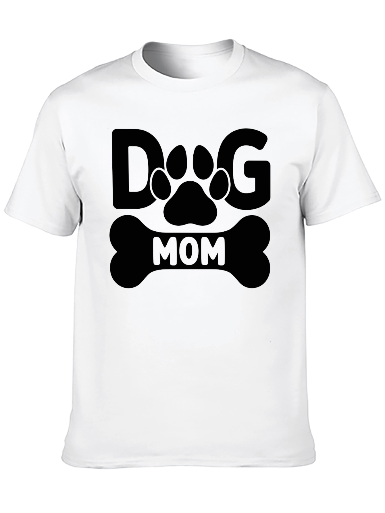 Dog Mom Graphic Tee - Black
