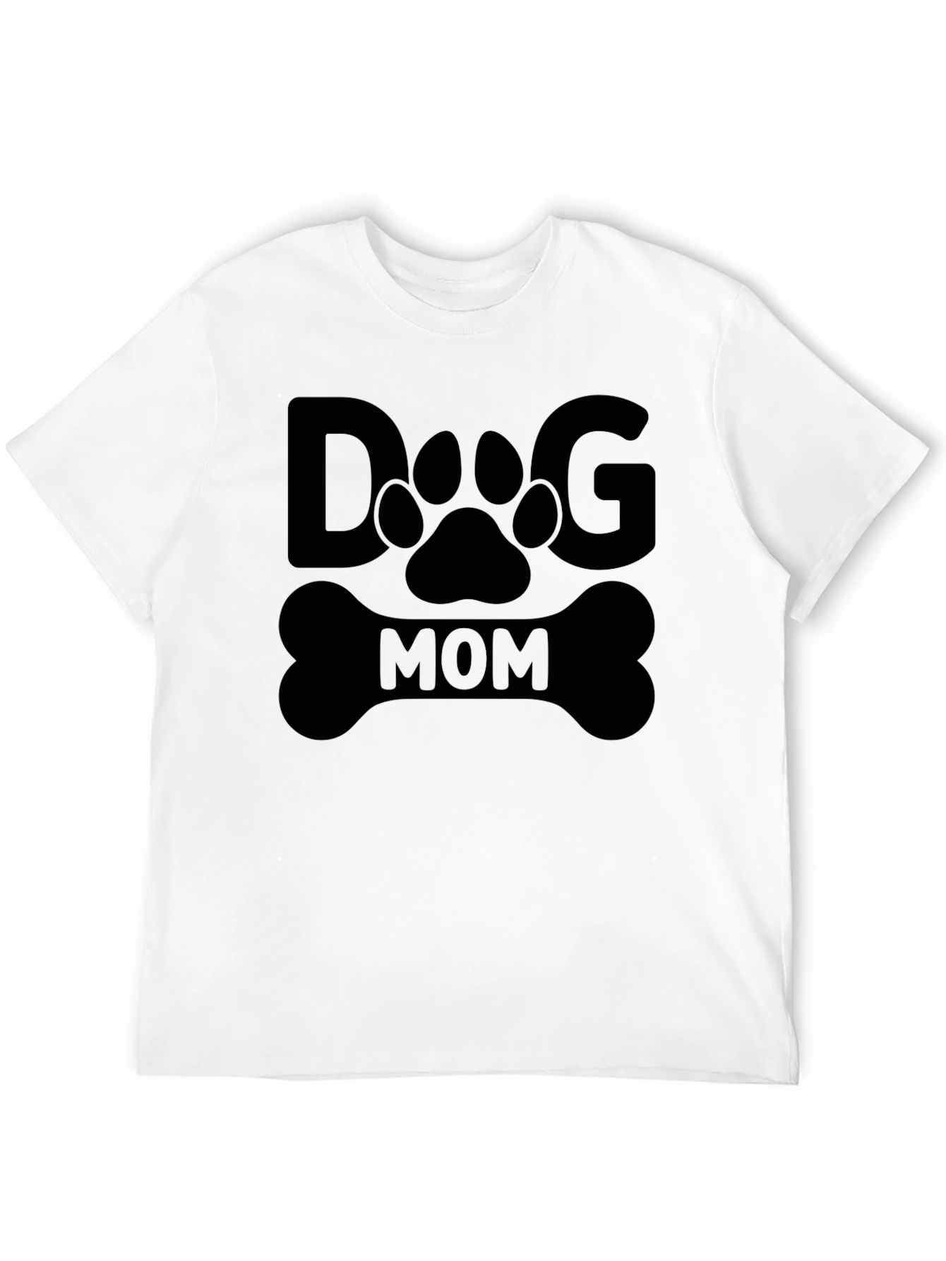 Dog Mom Graphic Tee - Black