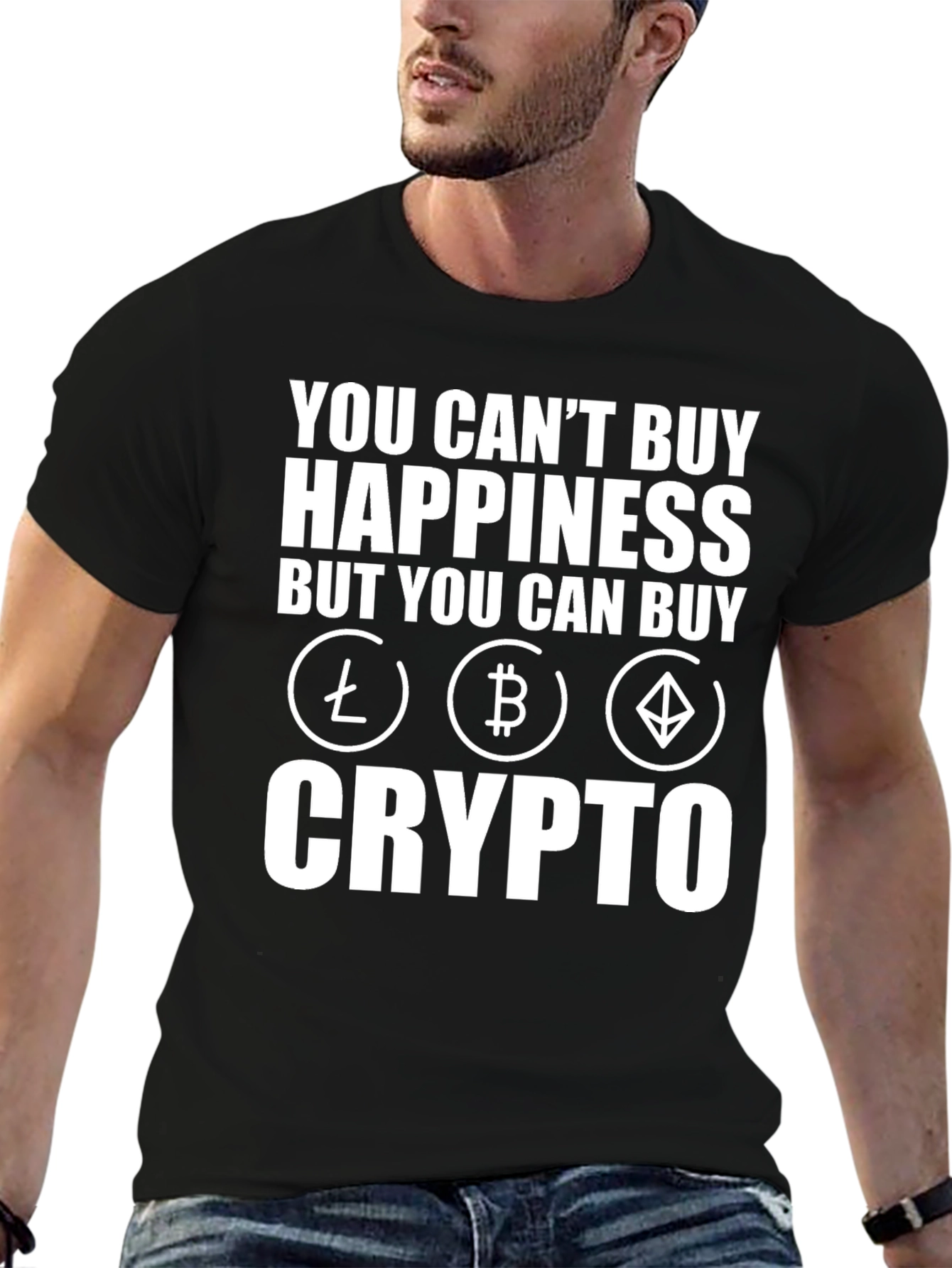 Crypto T-Shirt: Buy Crypto Buy Happiness!