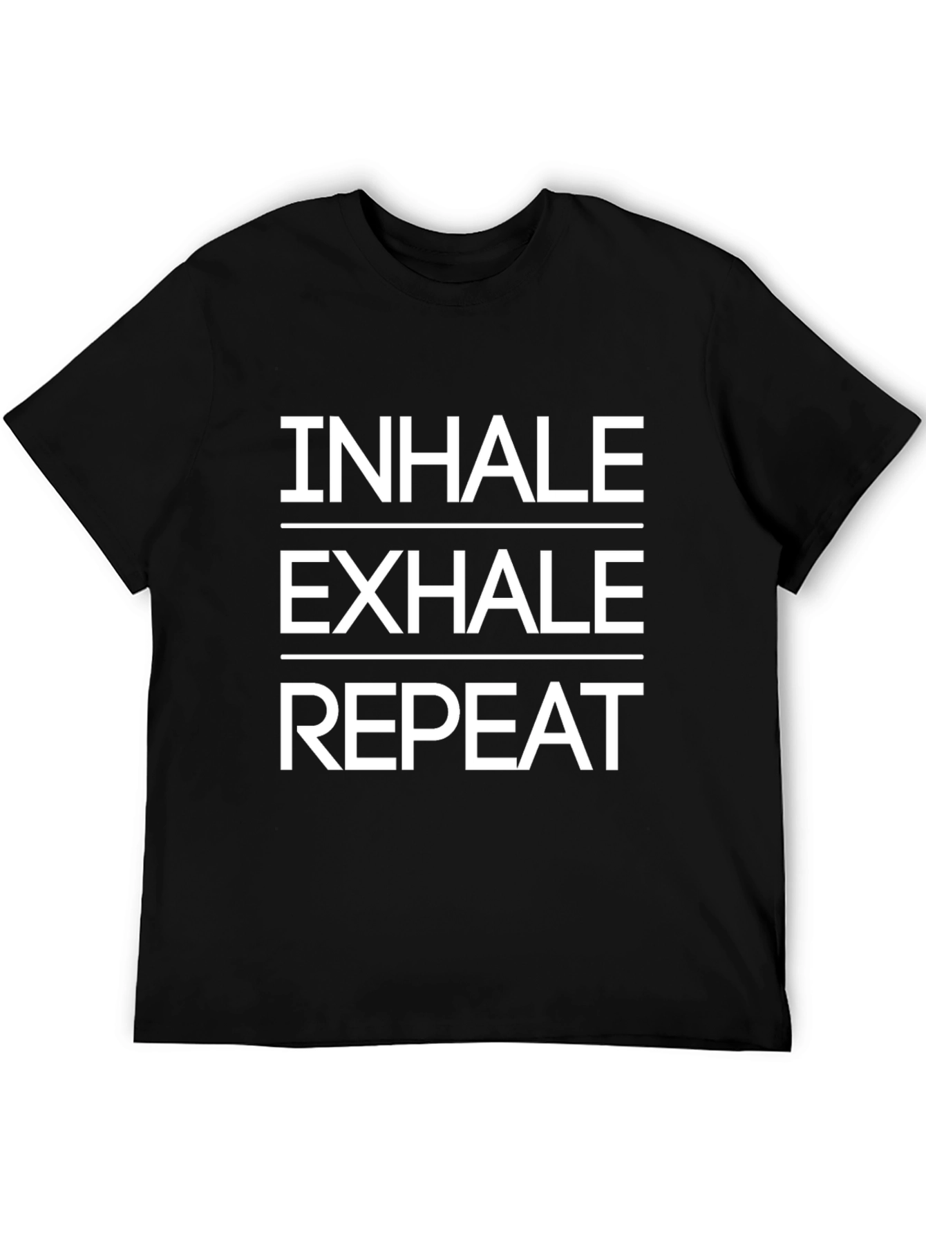 Inhale Exhale Repeat Black Graphic Tee