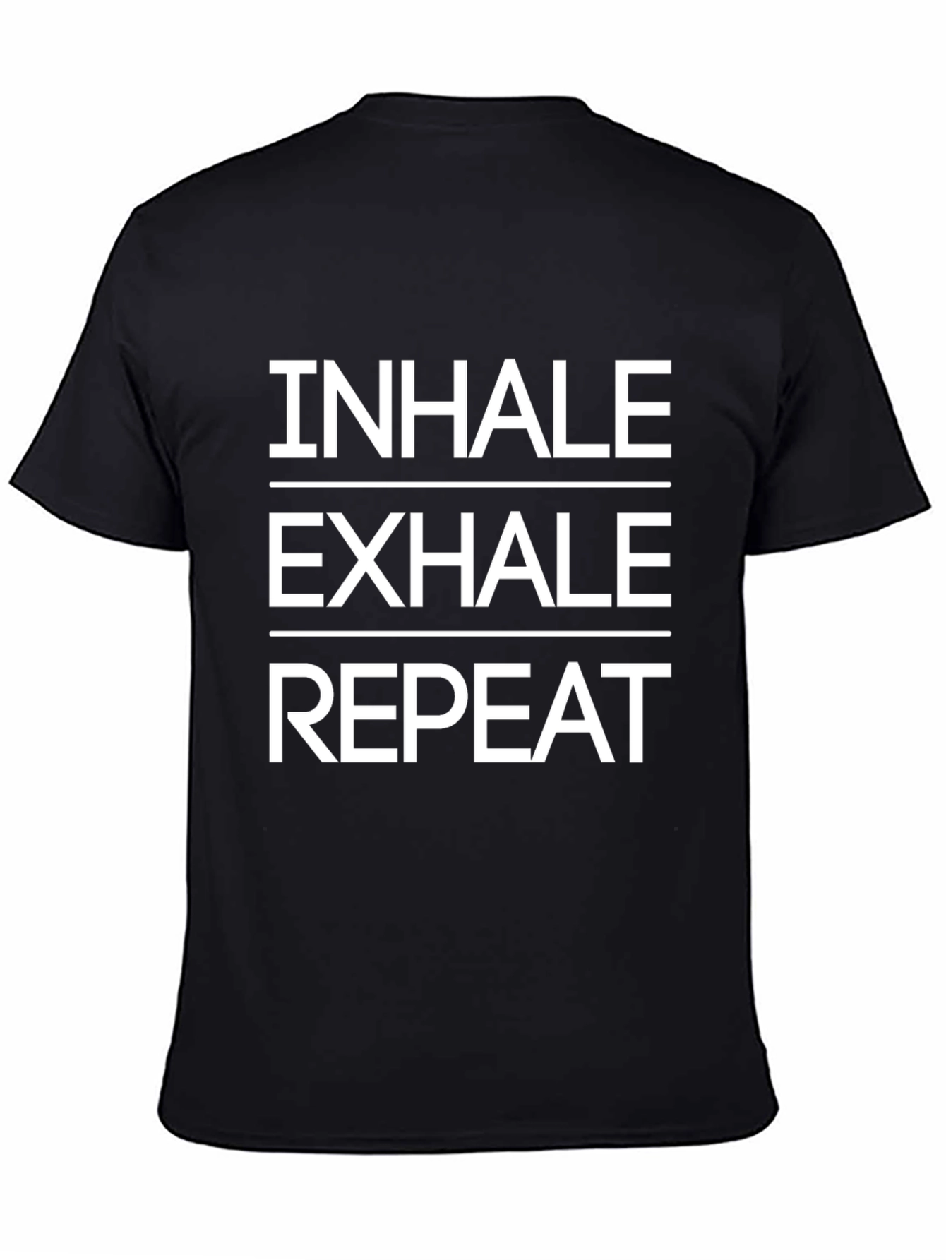 Inhale Exhale Repeat Black Graphic Tee