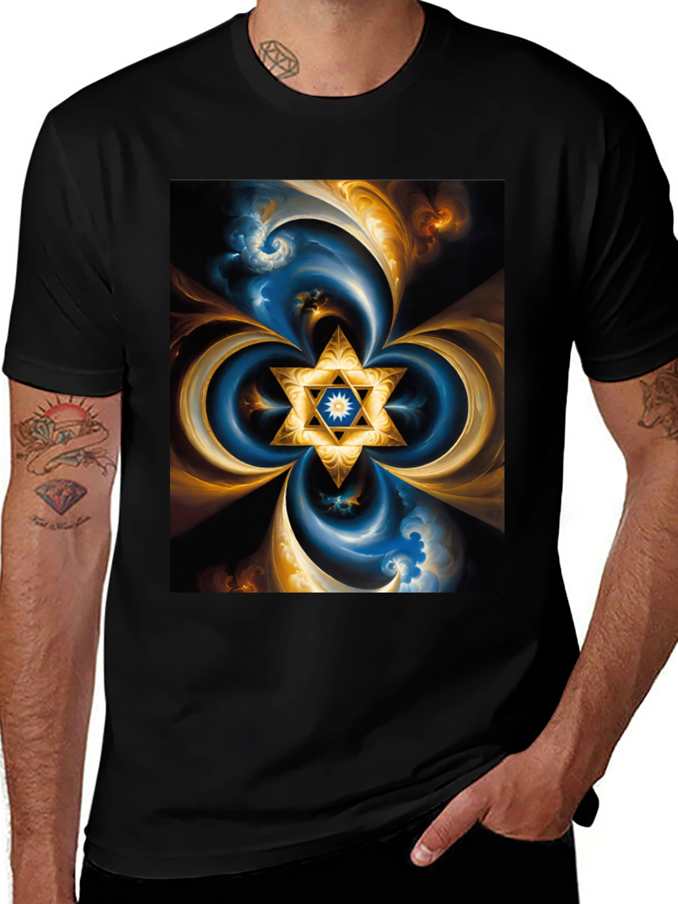 Abstract Star Design Tee