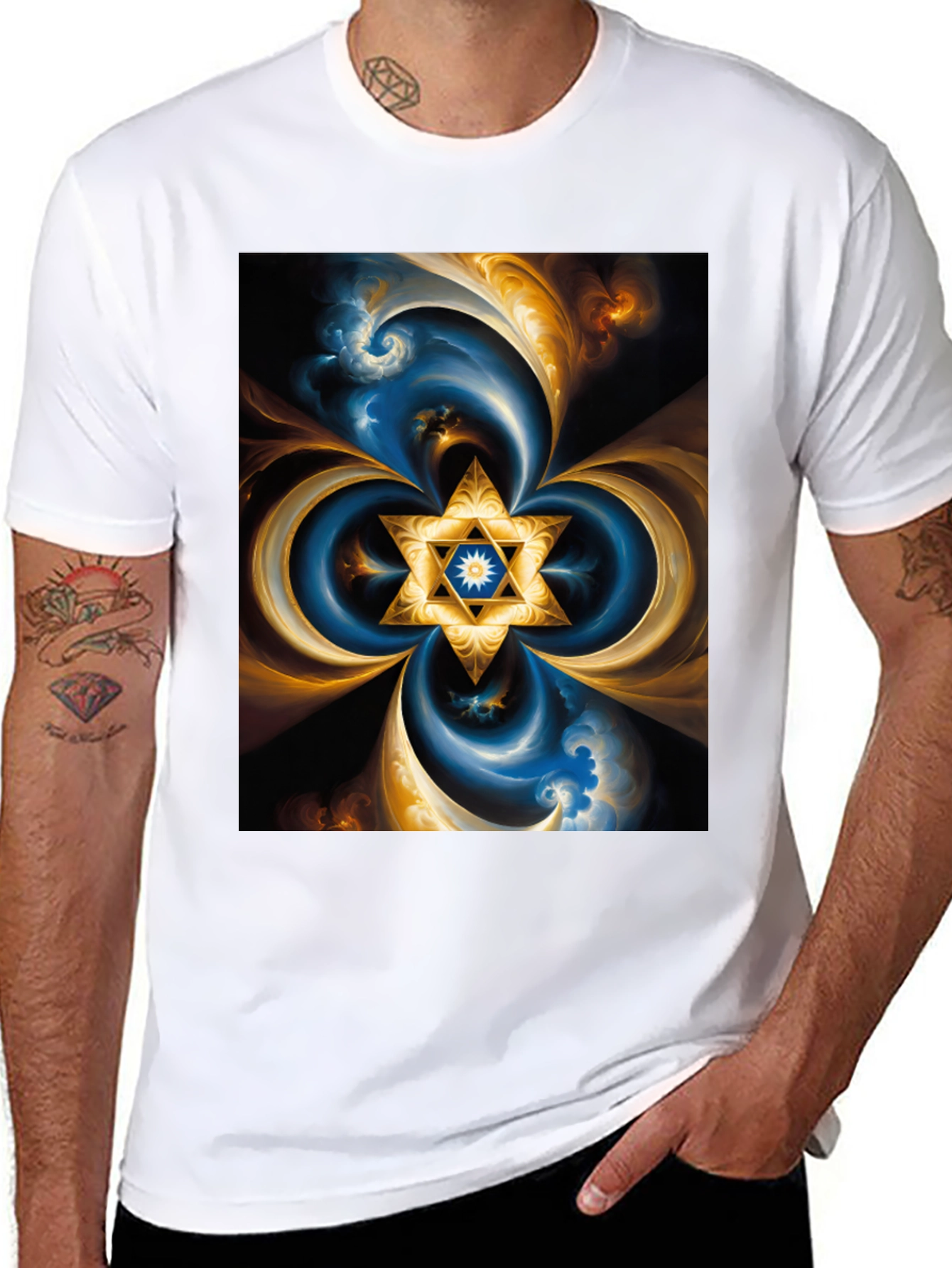 Abstract Star Design Tee