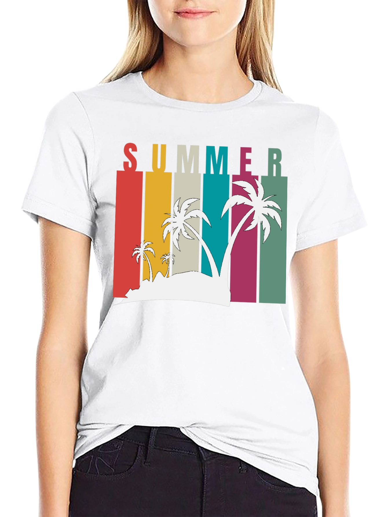 Retro Summer Palm Tee