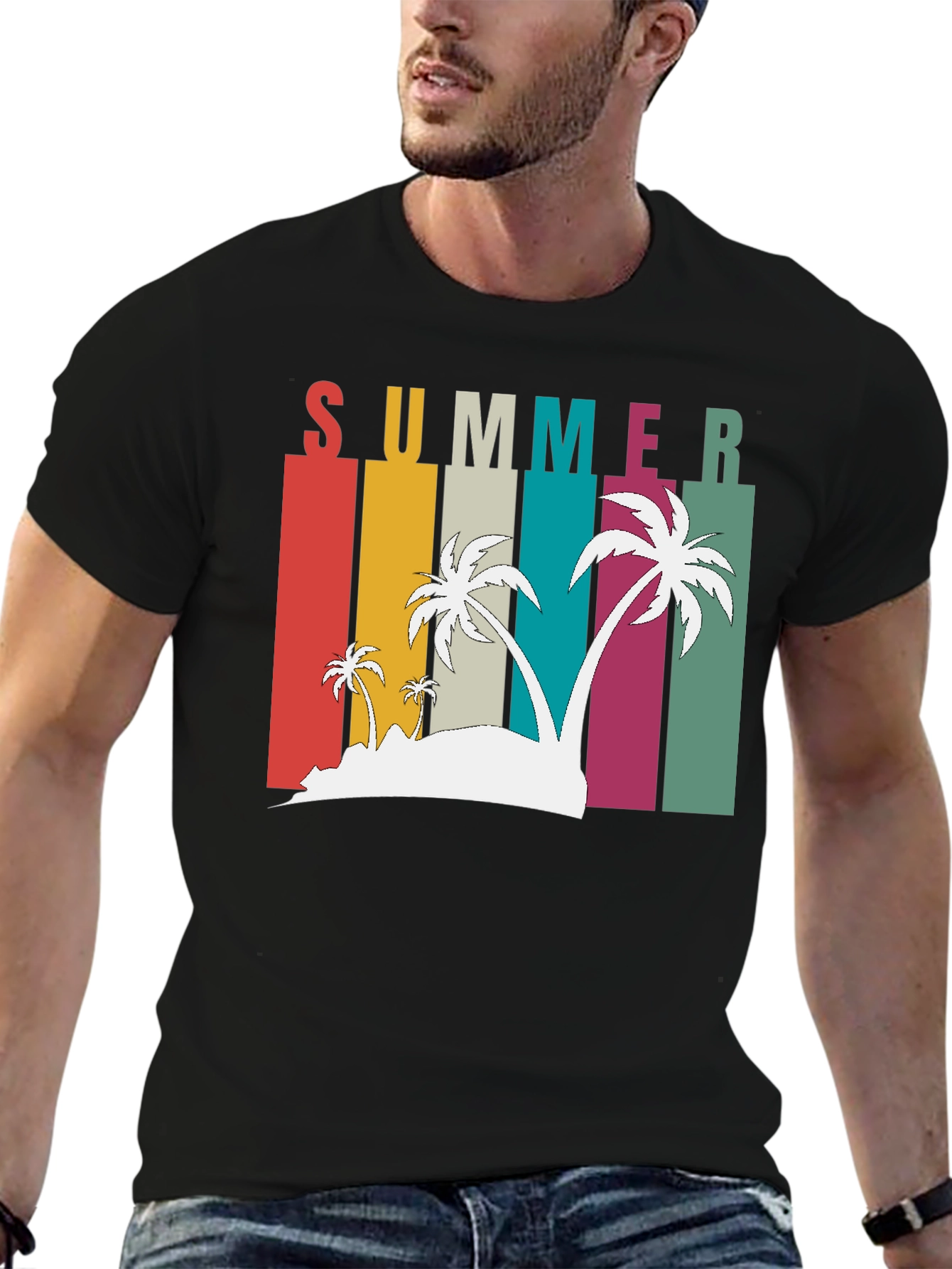 Retro Summer Palm Tee