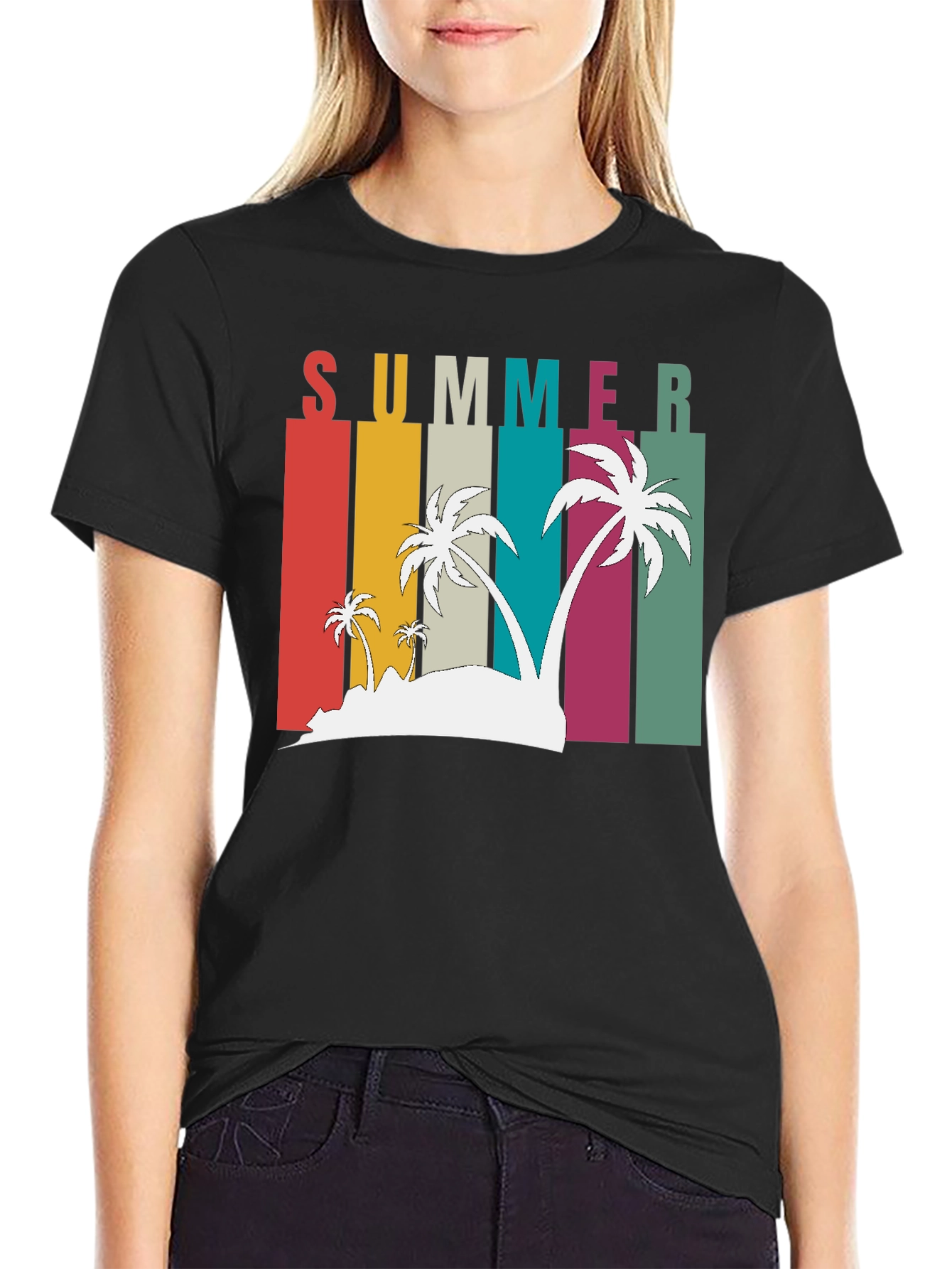 Retro Summer Palm Tee