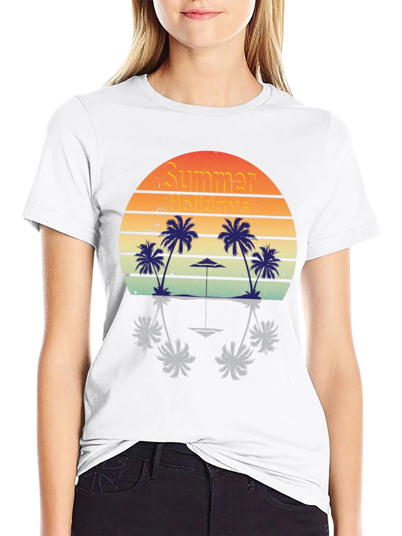 Summer Holidays Graphic T-Shirt - Retro Beach Design