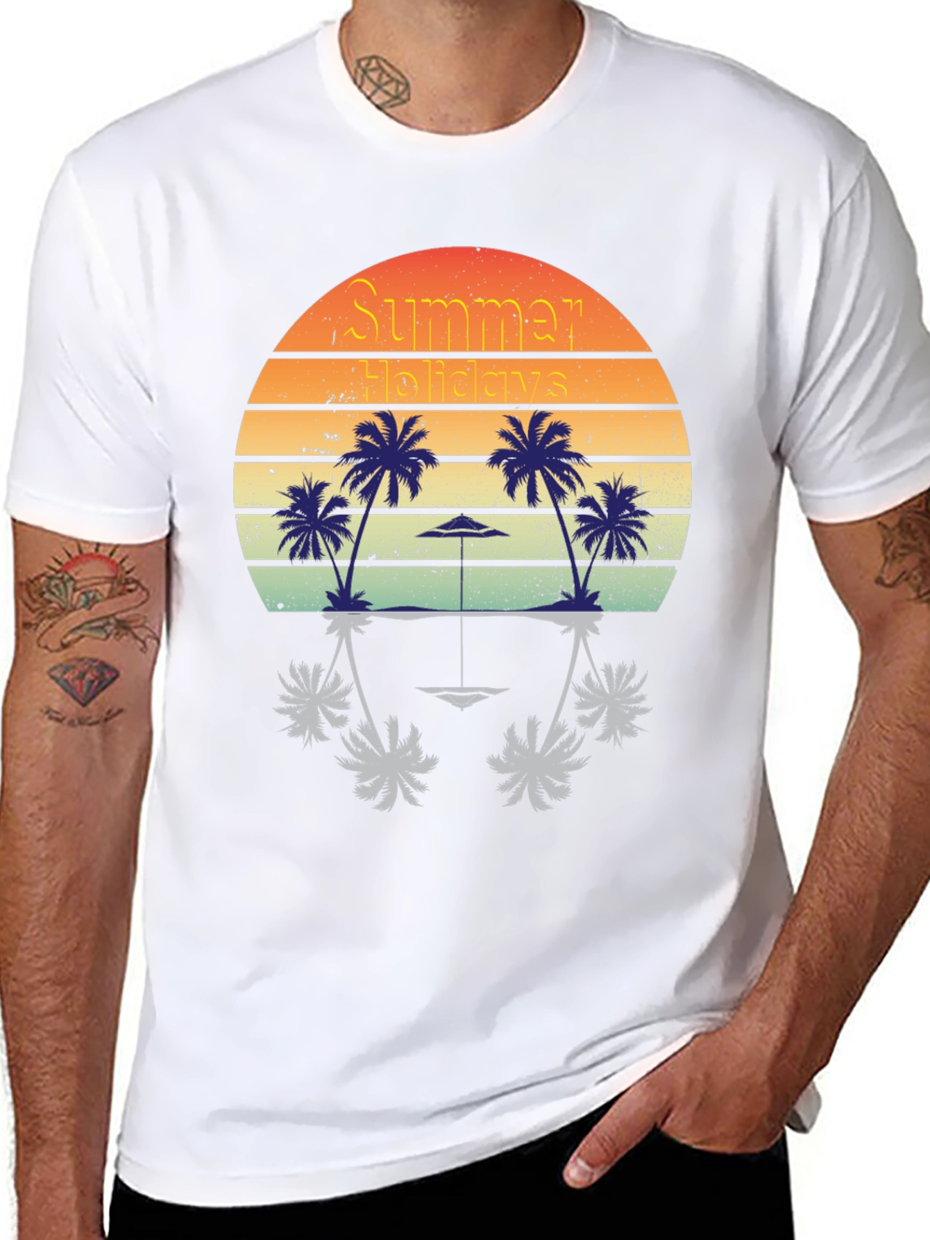 Summer Holidays Graphic T-Shirt - Retro Beach Design