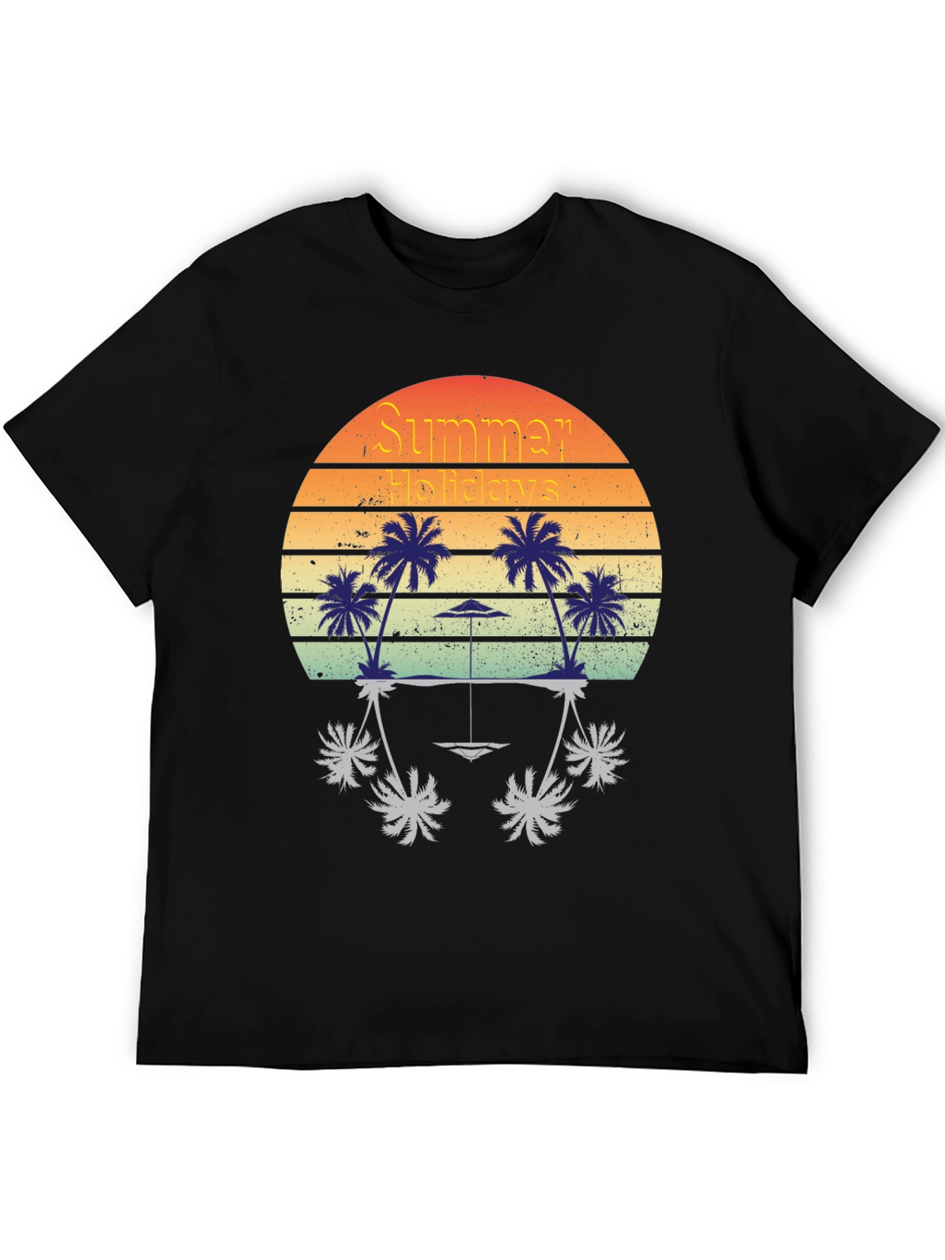 Summer Holidays Graphic T-Shirt - Retro Beach Design