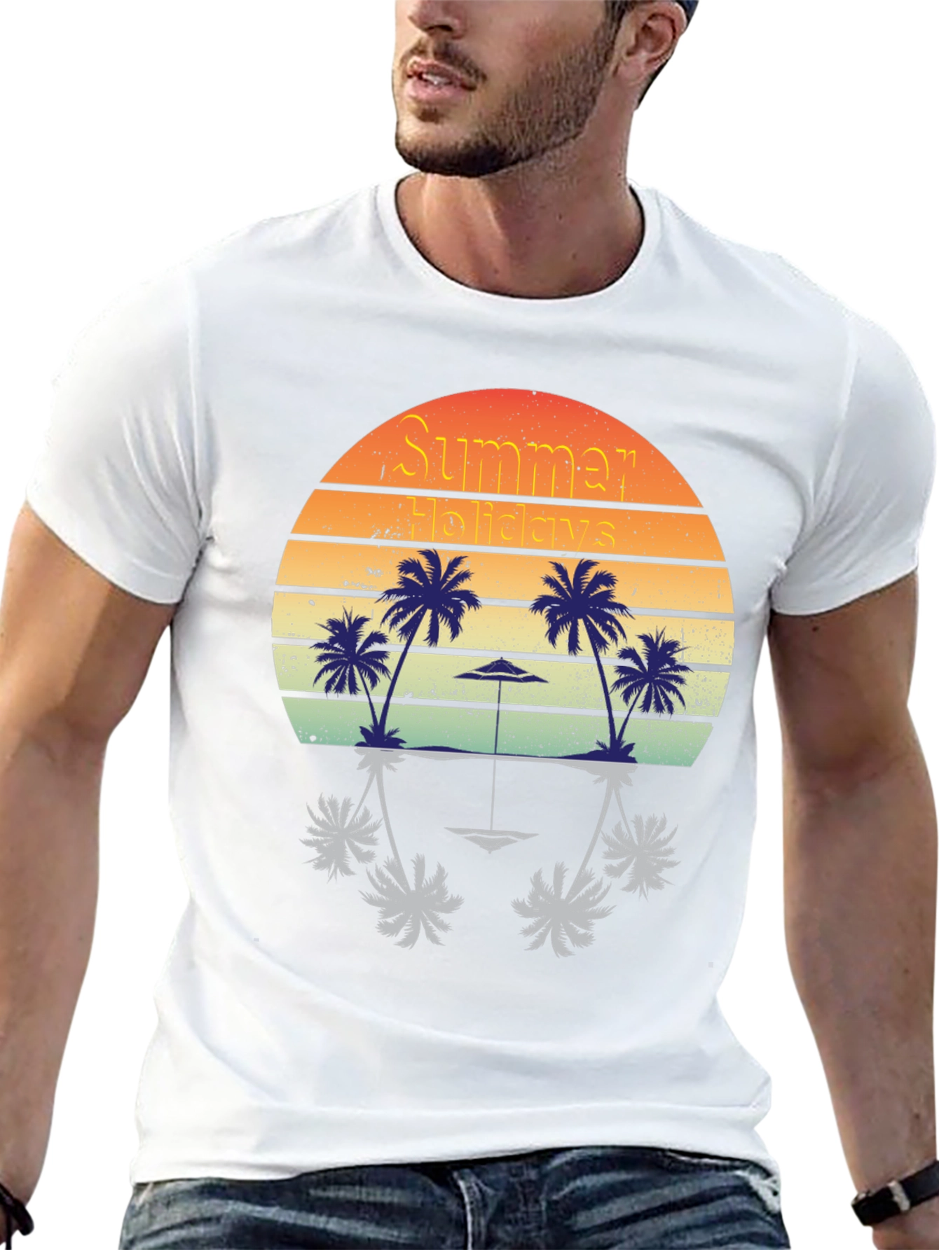 Summer Holidays Graphic T-Shirt - Retro Beach Design