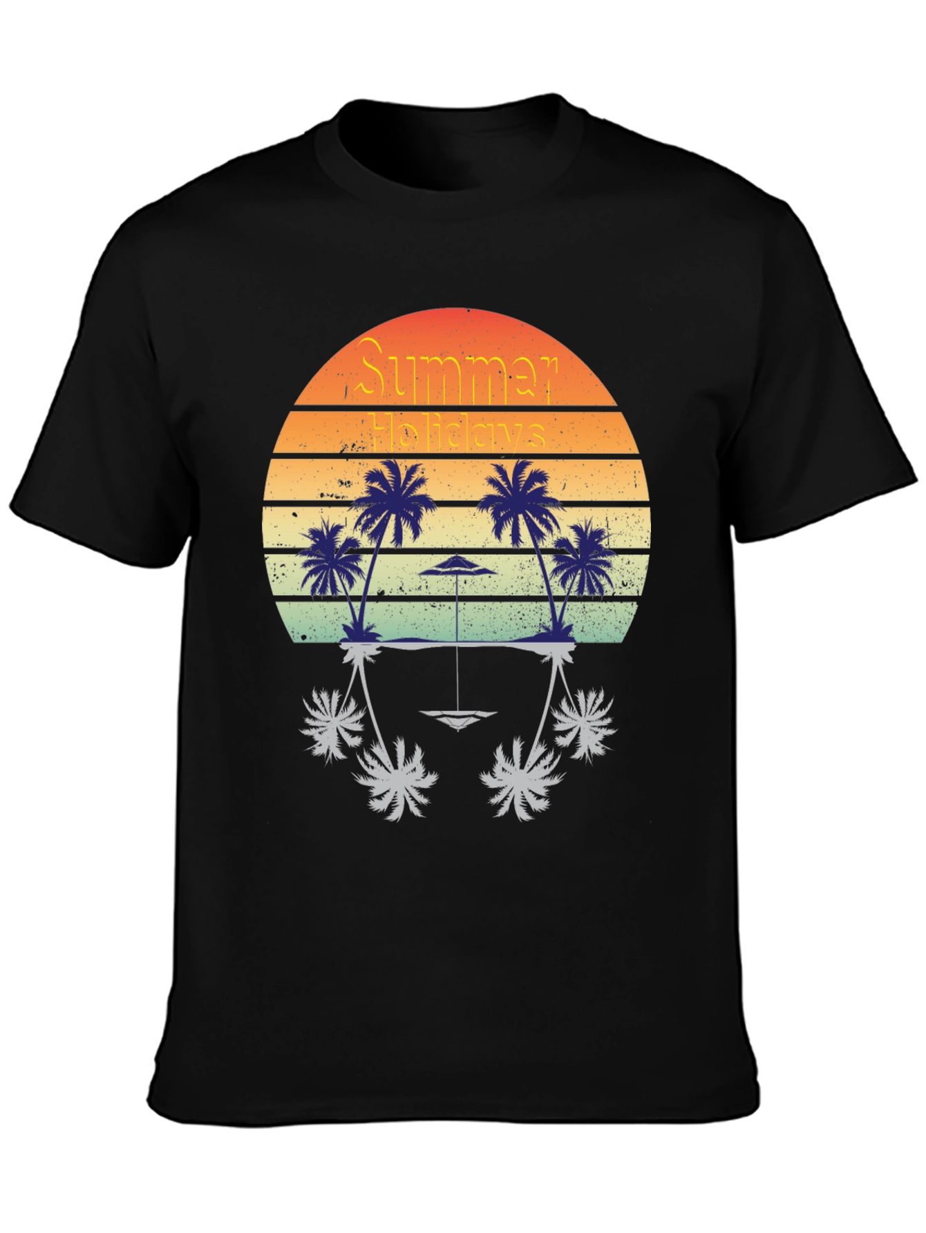 Summer Holidays Graphic T-Shirt - Retro Beach Design