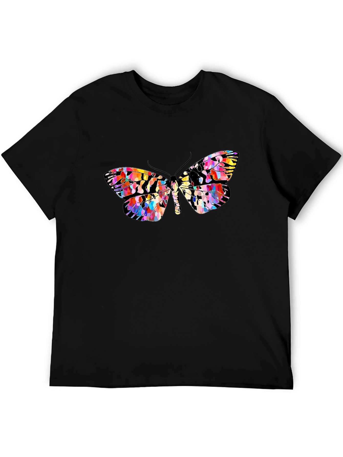 Butterfly Graphic Print Crew Neck Tee