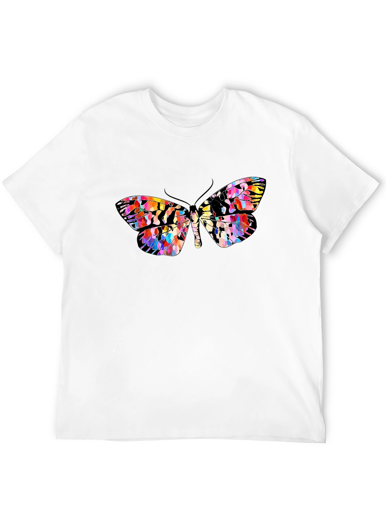 Butterfly Graphic Print Crew Neck Tee