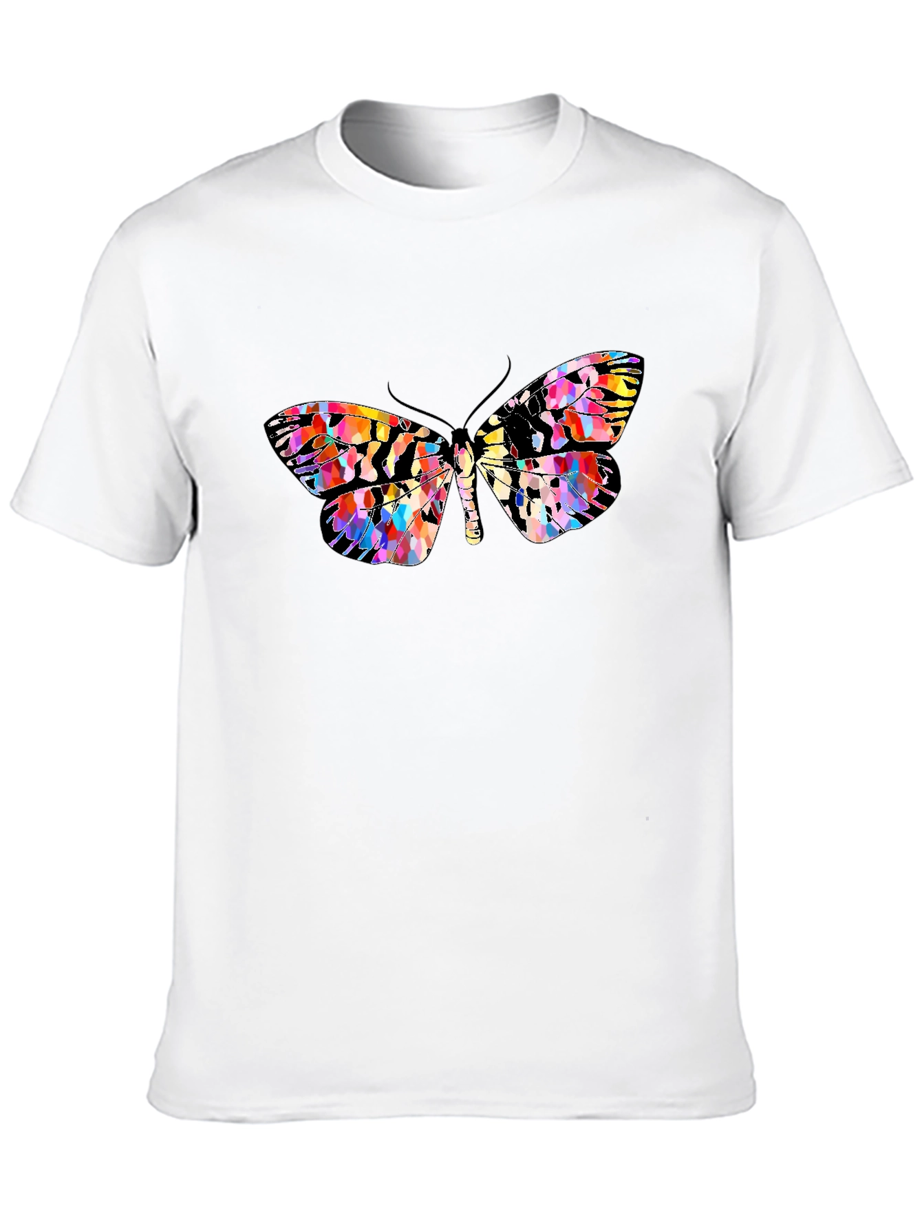 Butterfly Graphic Print Crew Neck Tee