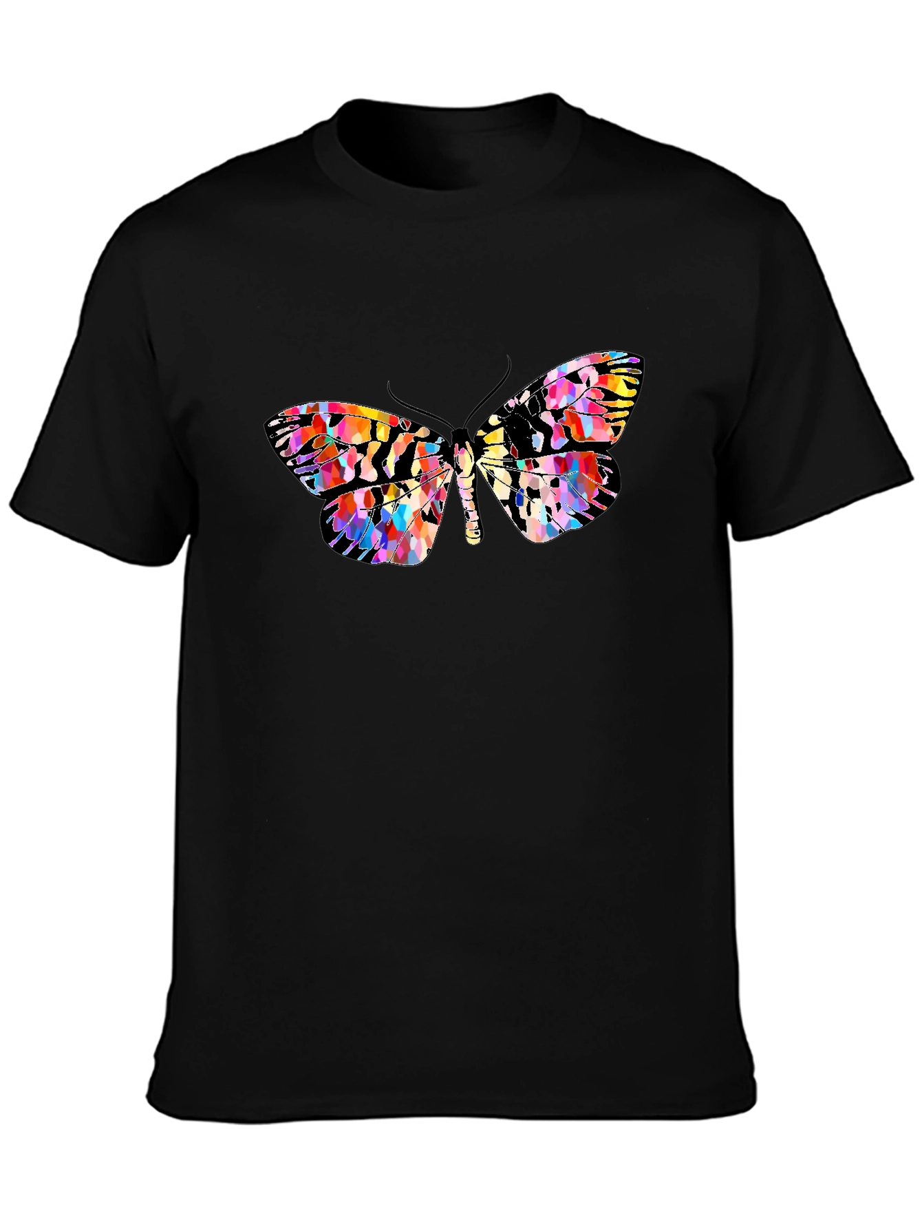 Butterfly Graphic Print Crew Neck Tee