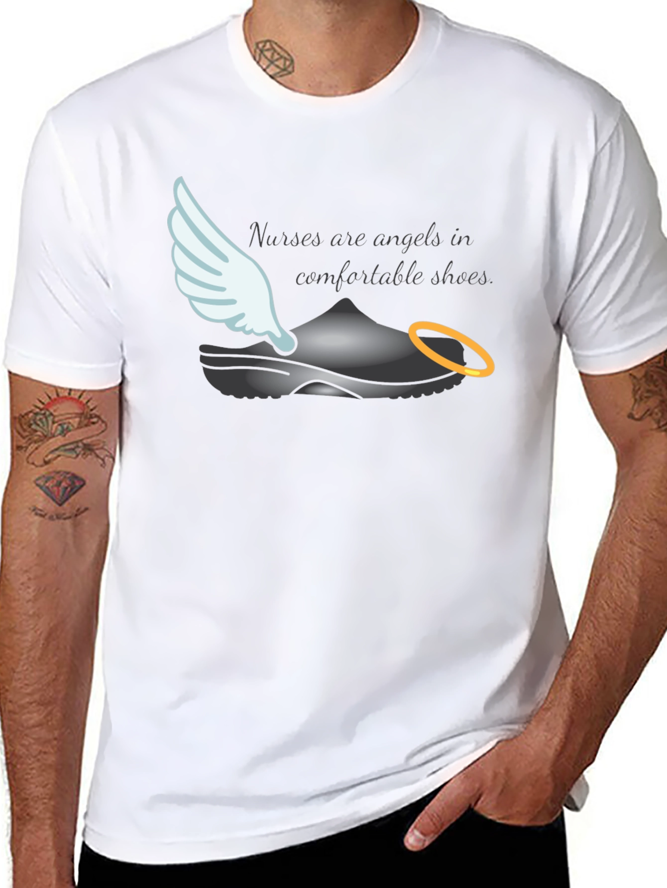 Nurses Are Angels T-Shirt - Comfortable Shoes